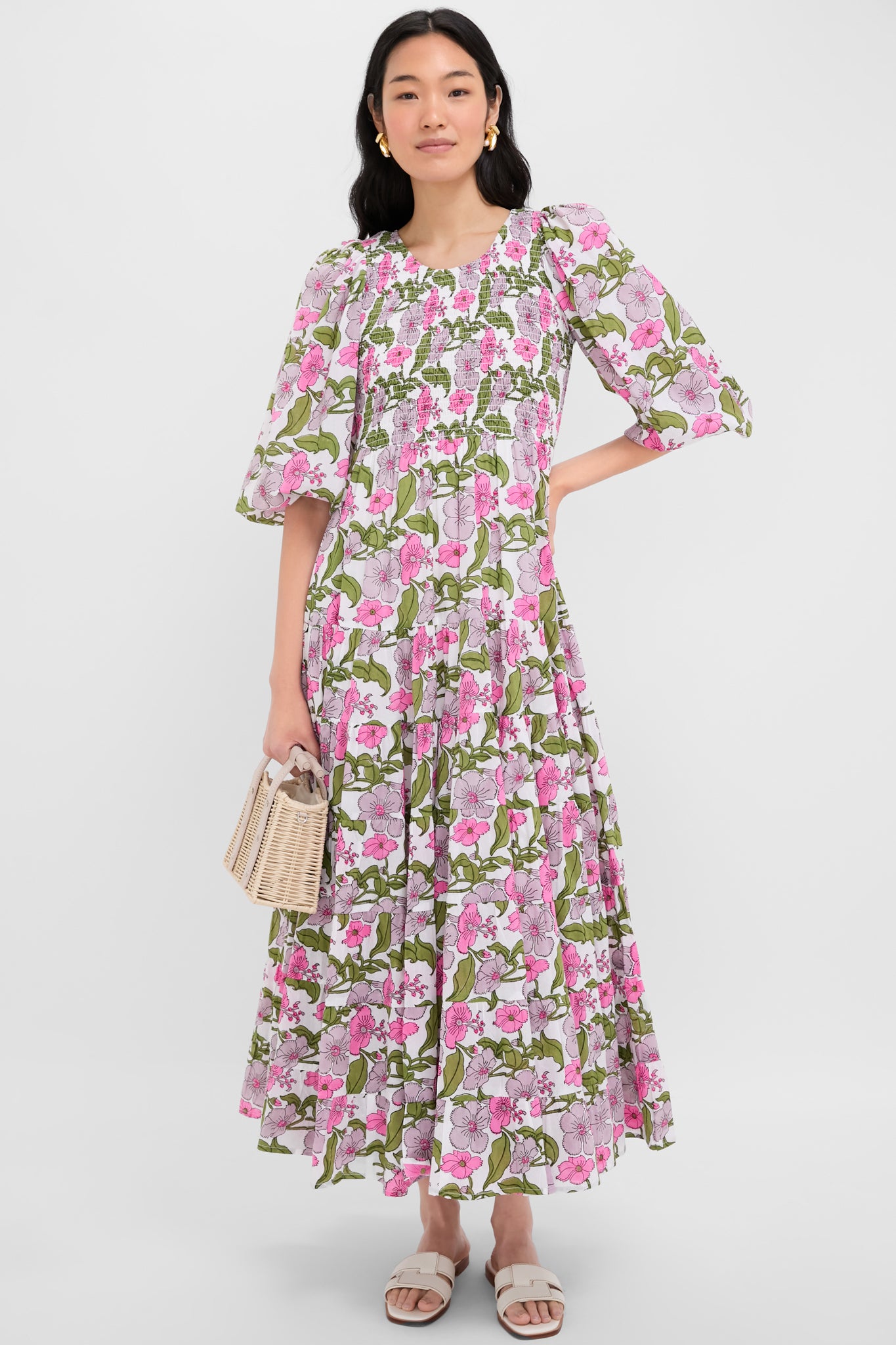 Flower Power Print Alice Dress-Charming Tale Store