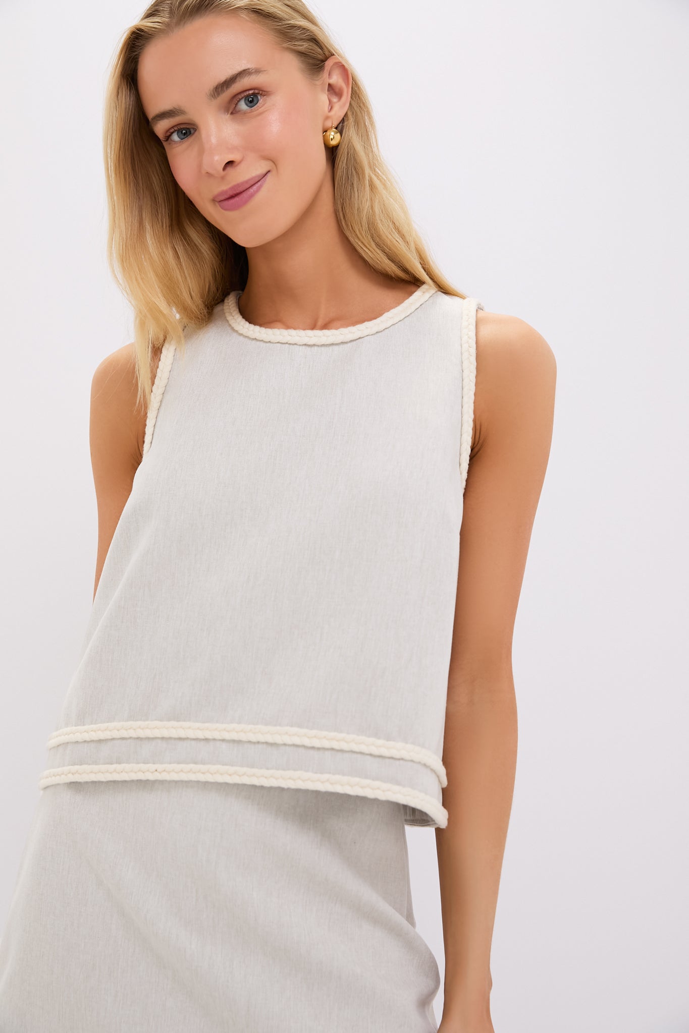 Flax Brushed Canvas Keating Top-Charming Tale Store