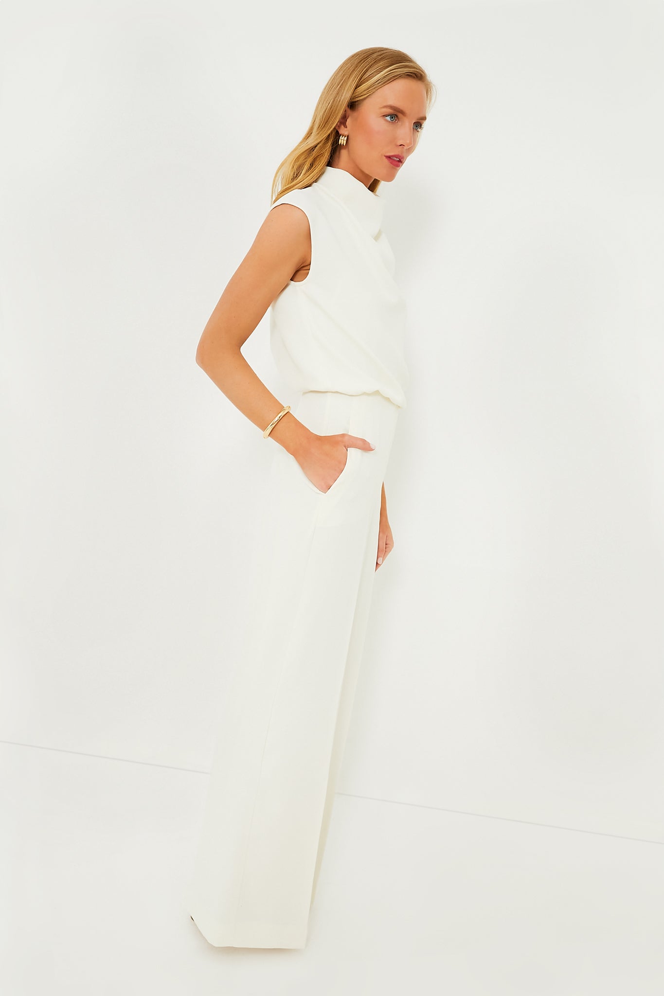 Wool White Lilia Jumpsuit-Charming Tale Store