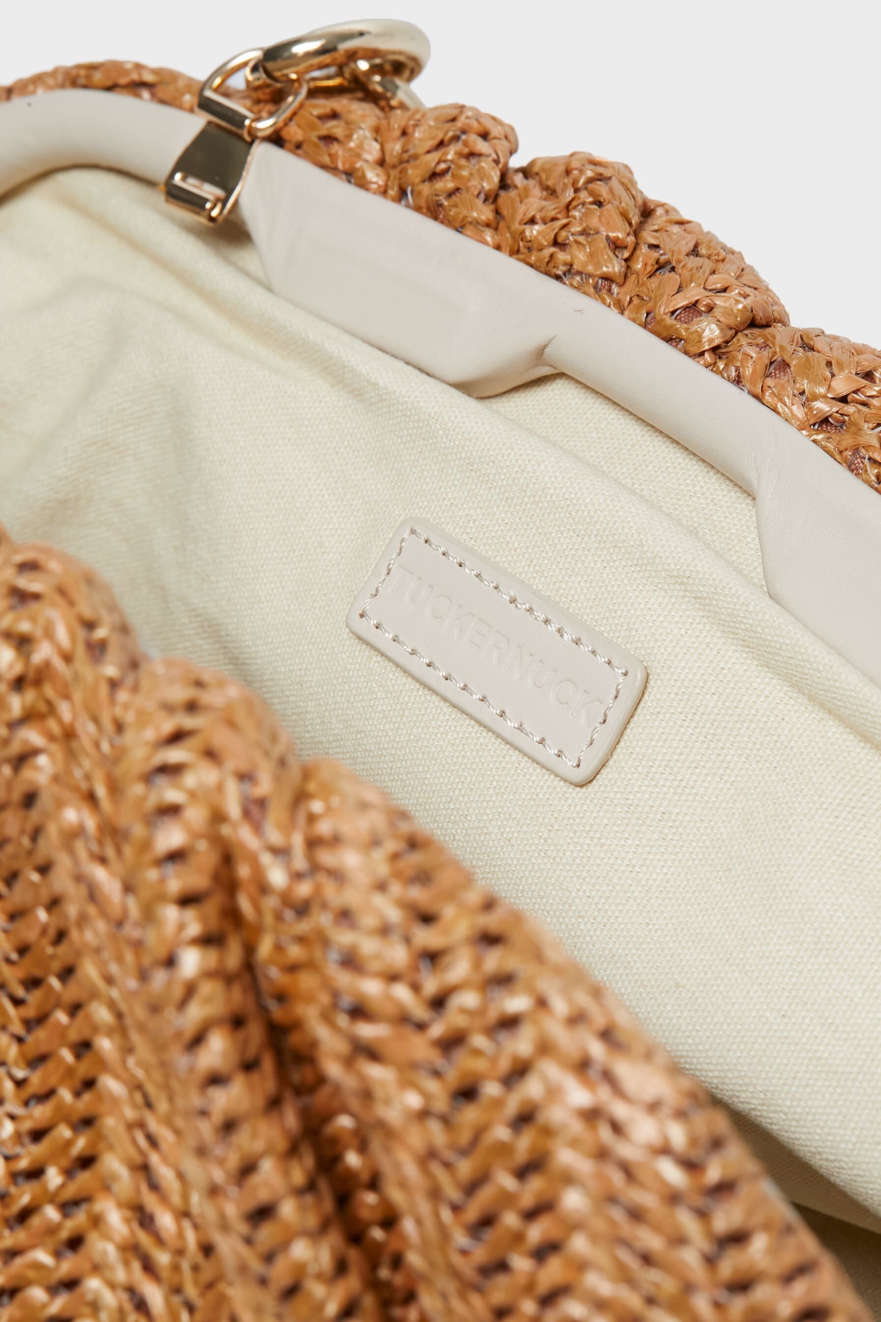 Dark Raffia Slouchy Clutch-Charming Tale Store