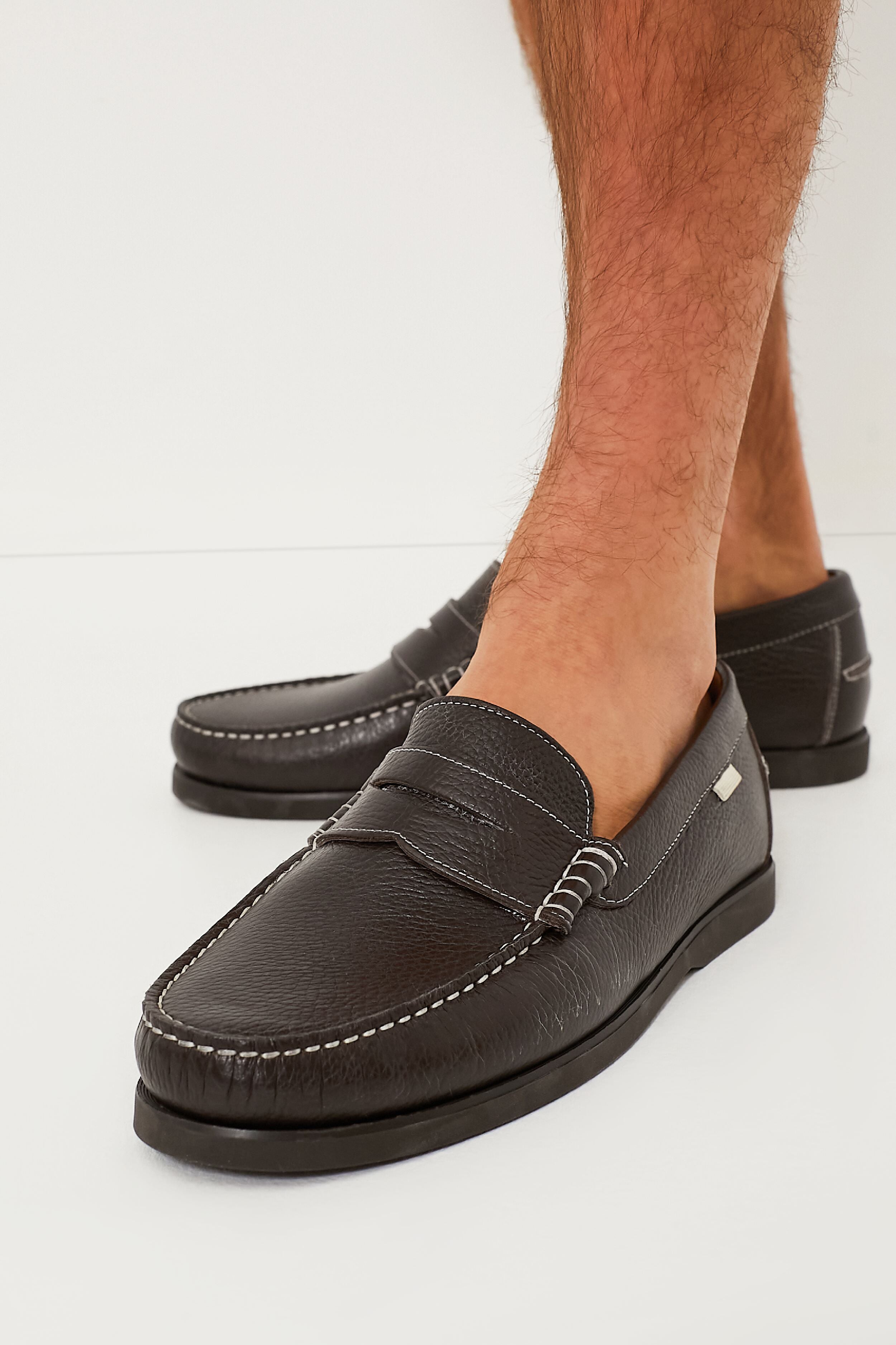 Chocolate Pebbled Penny Loafer-Charming Tale Store