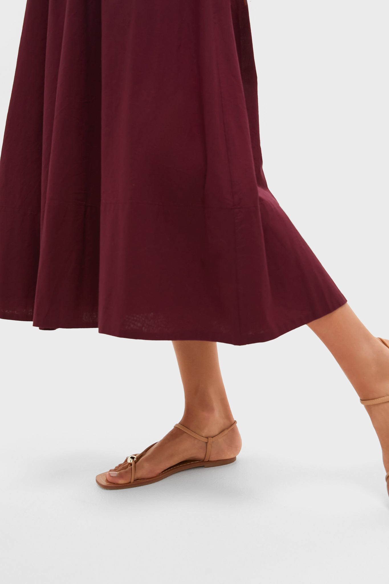 Bordeaux Eldora Midi Dress-Charming Tale Store