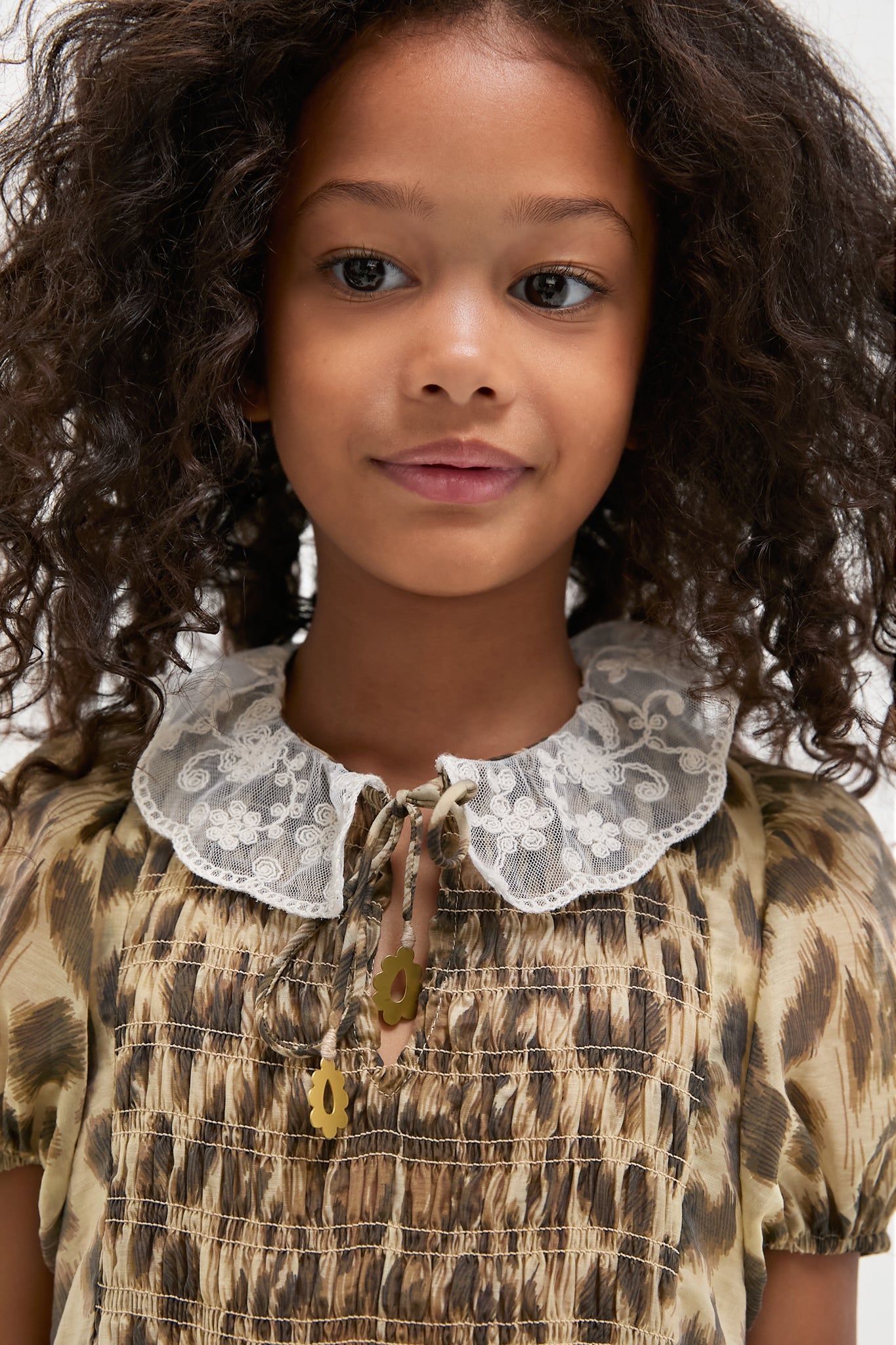 Cream Claude Print Bubble Dress-Charming Tale Store