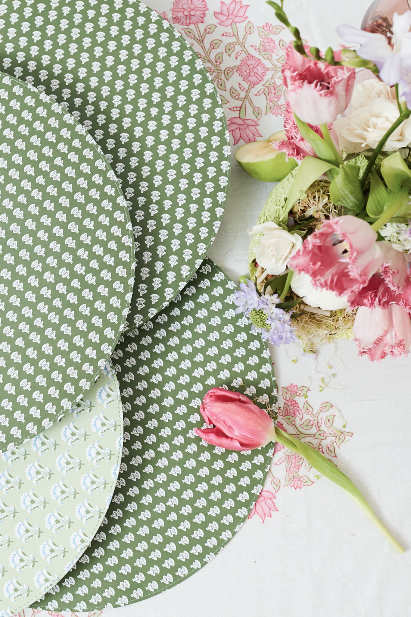 Botanic Reversible Wipeable Placemats Set of 4-Charming Tale Store