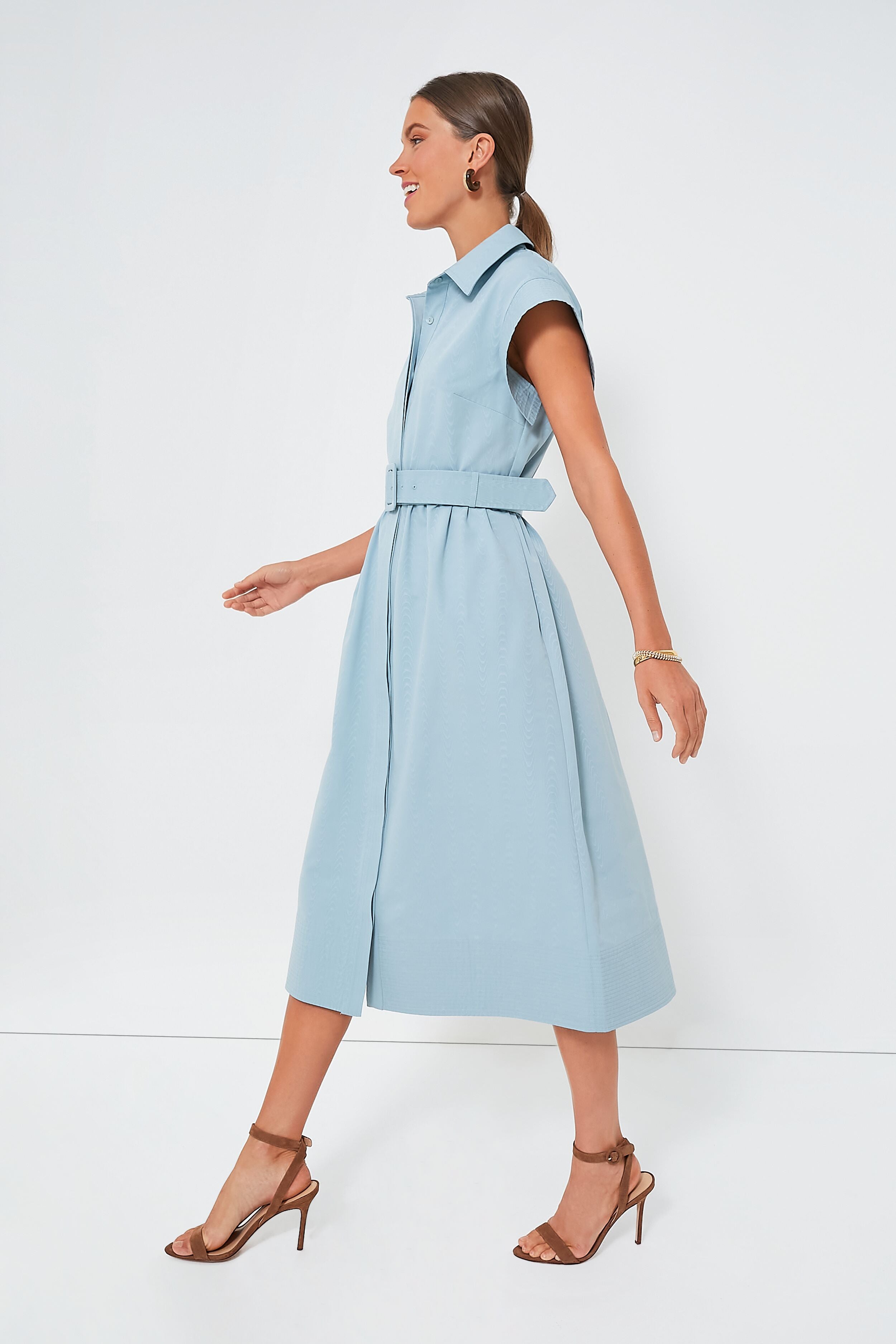 Slate Blue Chloe Dress-Charming Tale Store