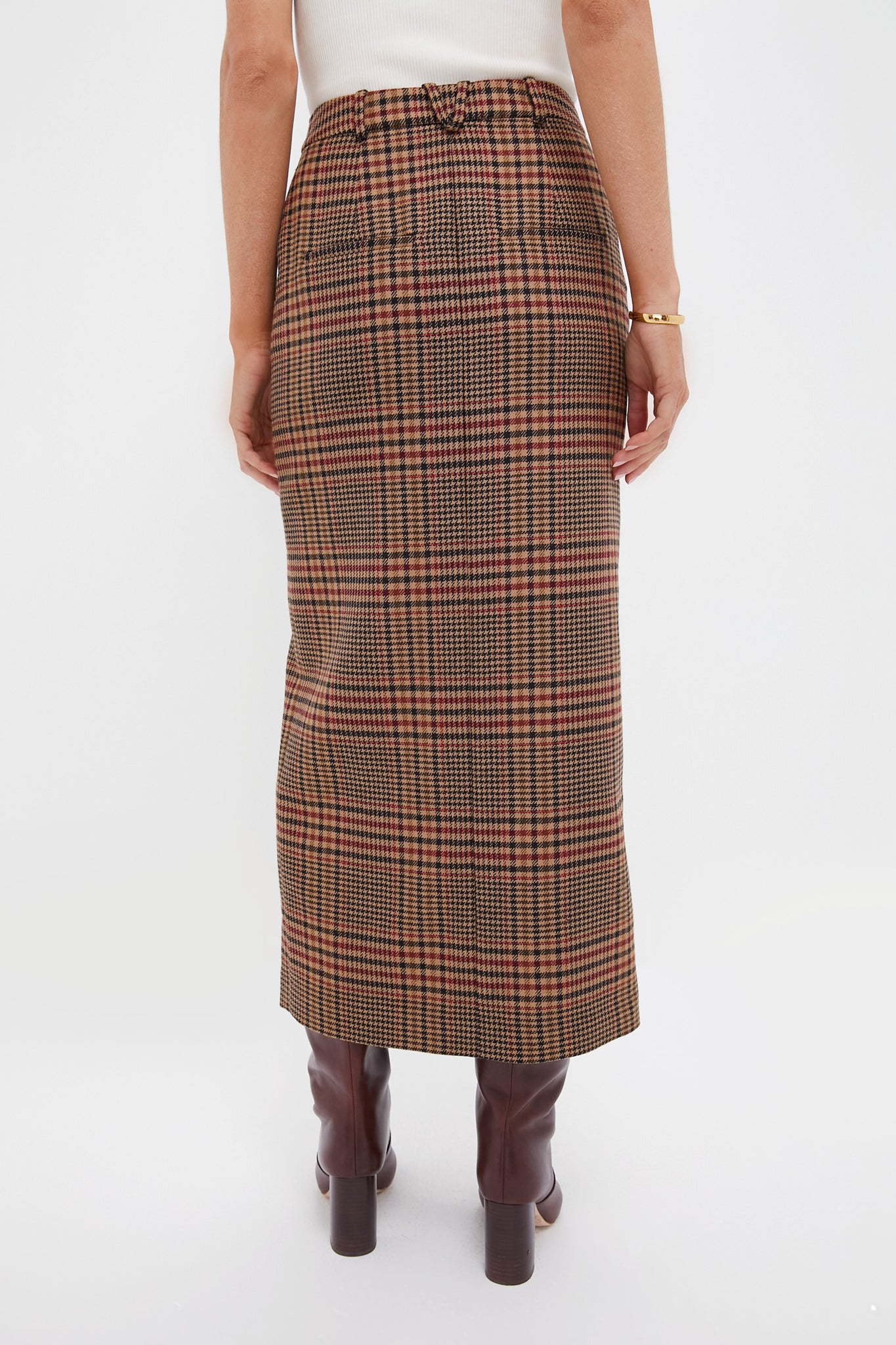 Camel and Black Maxine Skirt-Charming Tale Store
