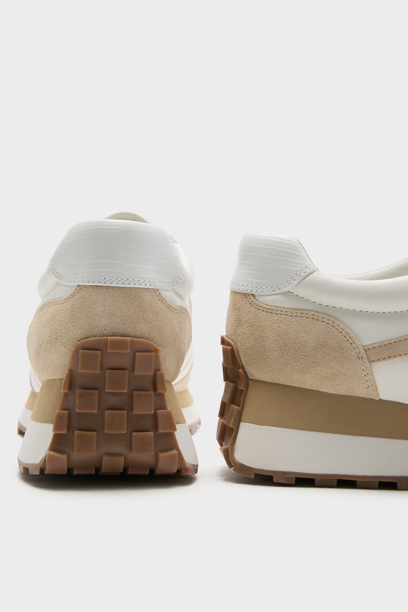 Coconut and Ecru Valentina Sneakers-Charming Tale Store