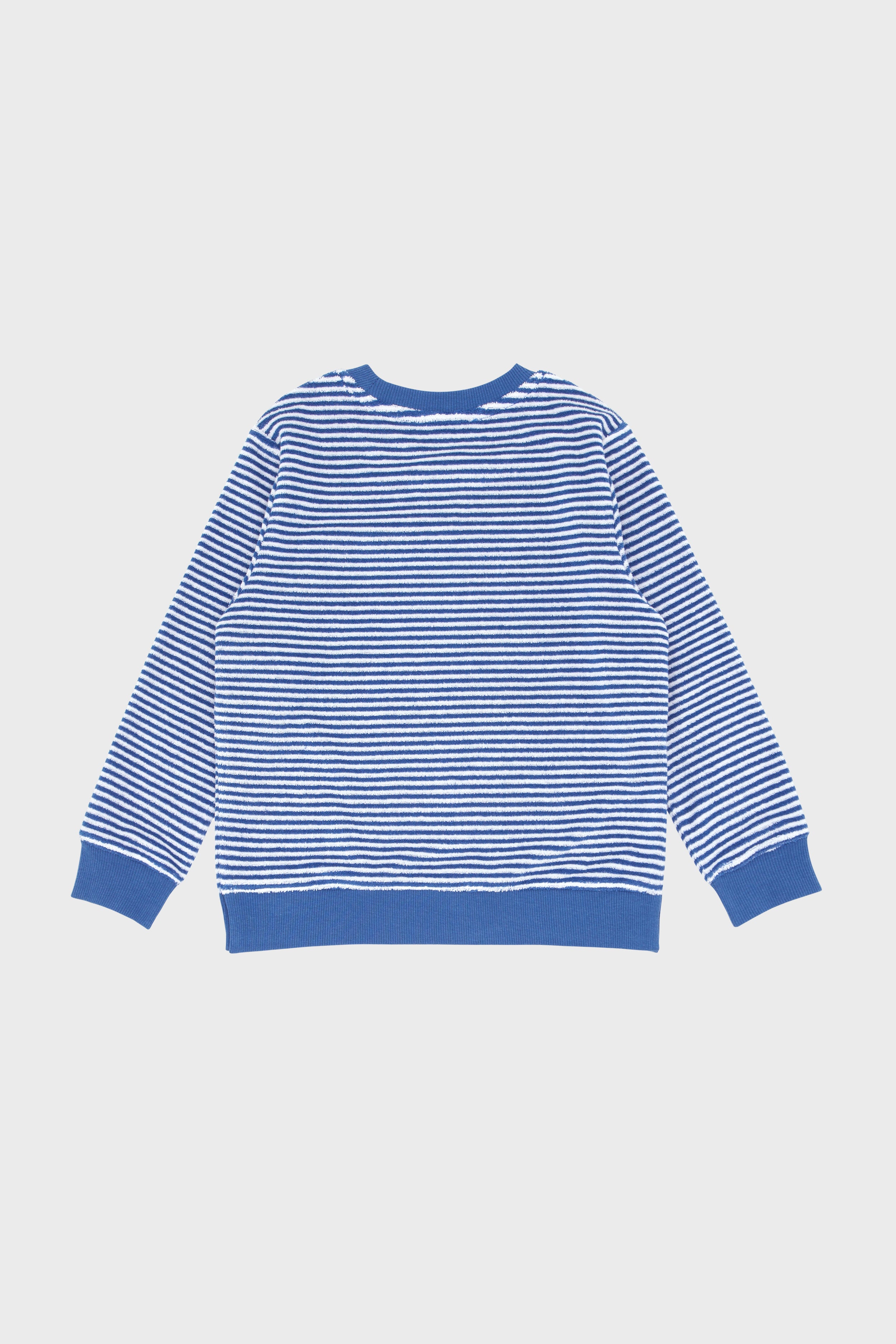 Cove Blue Stripe French Terry Sweatshirt-Charming Tale Store