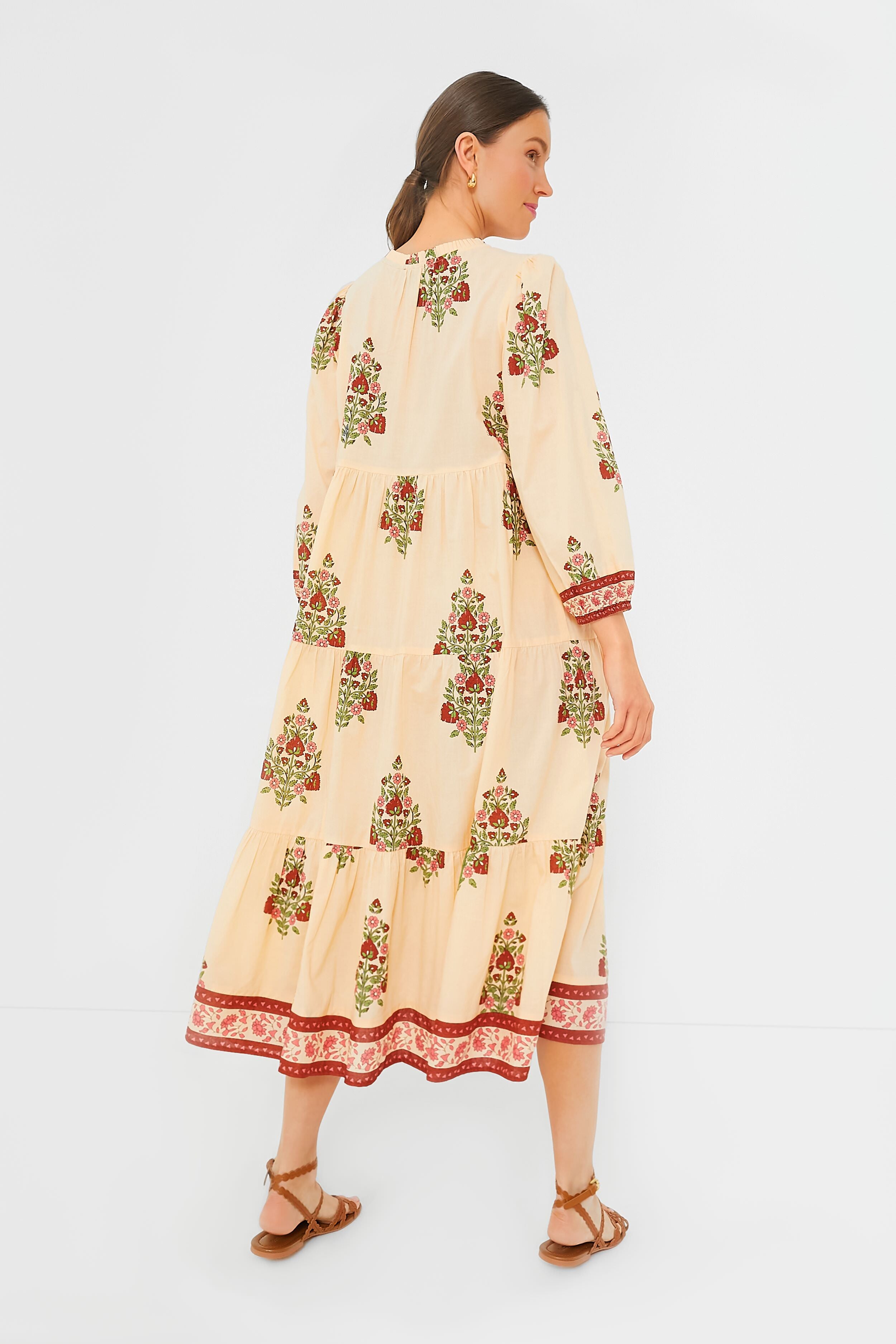 Blush Chandelier Long Sleeve Salty Paloma Caftan-Charming Tale Store