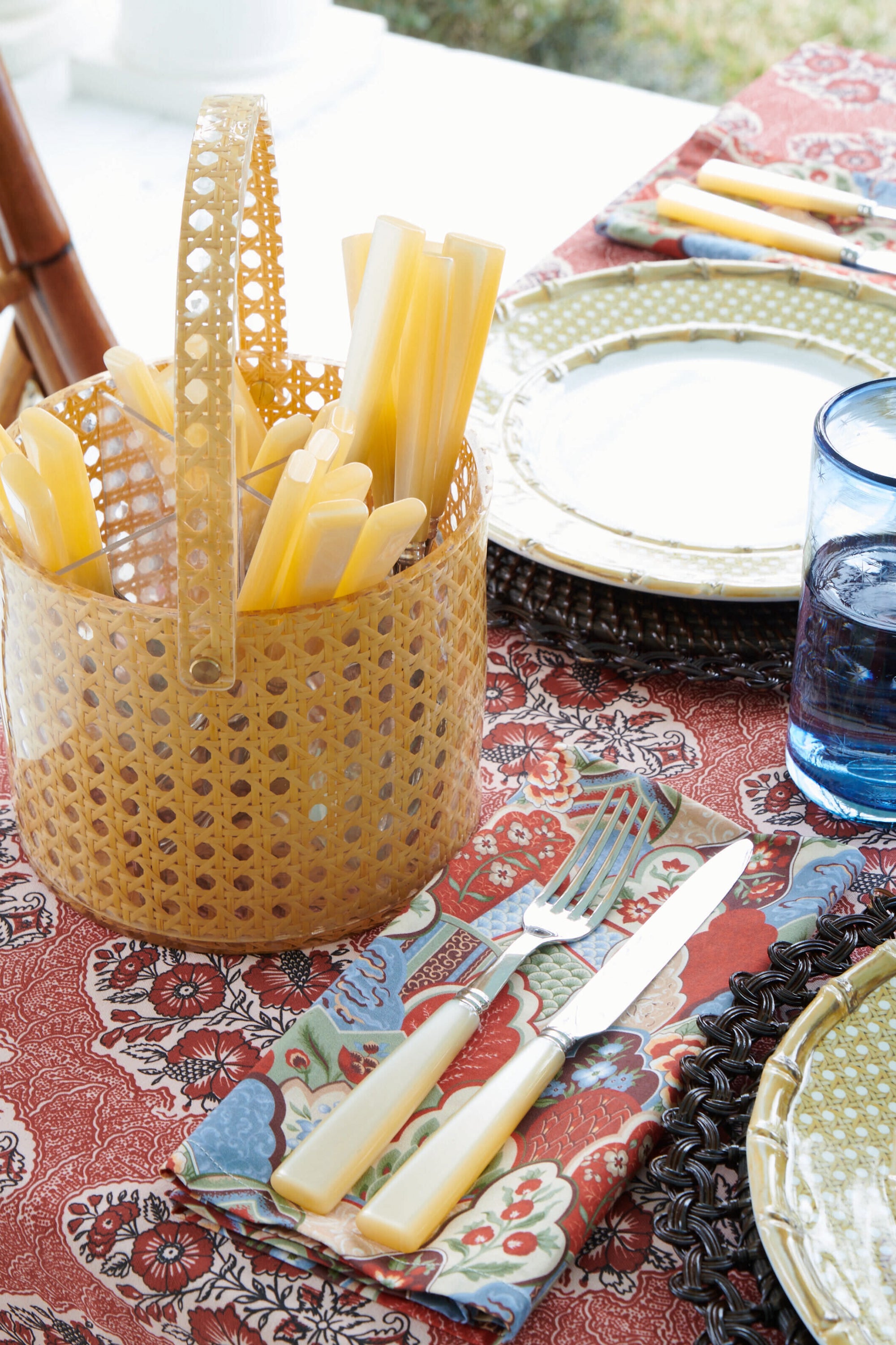 Cane Acrylic Utensil Caddy-Charming Tale Store