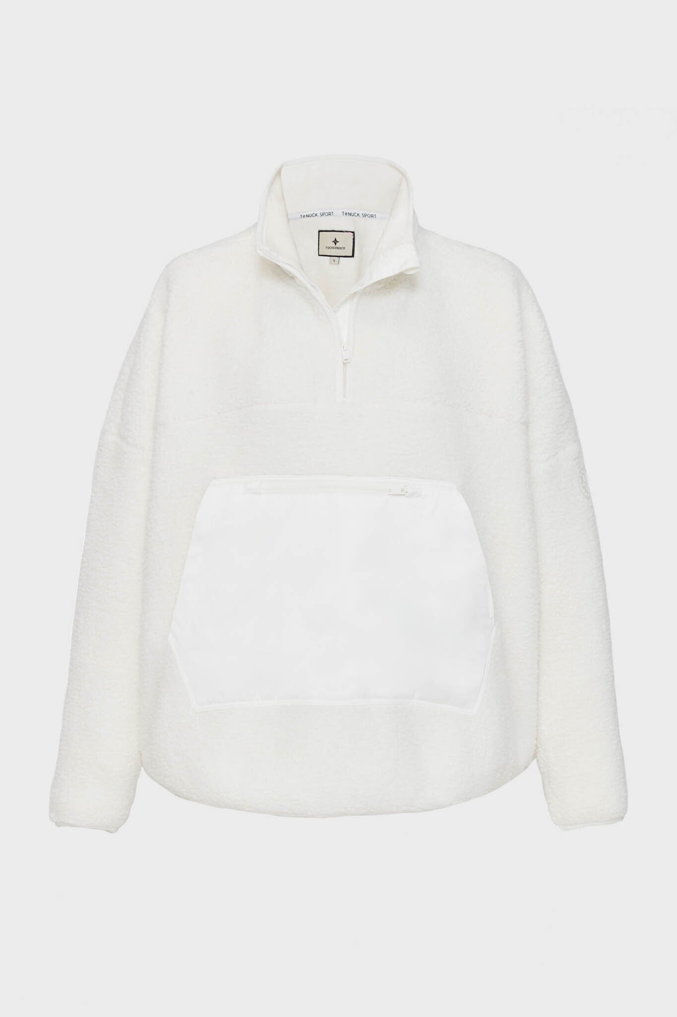 White Fleece Cady Quarter Zip-Charming Tale Store