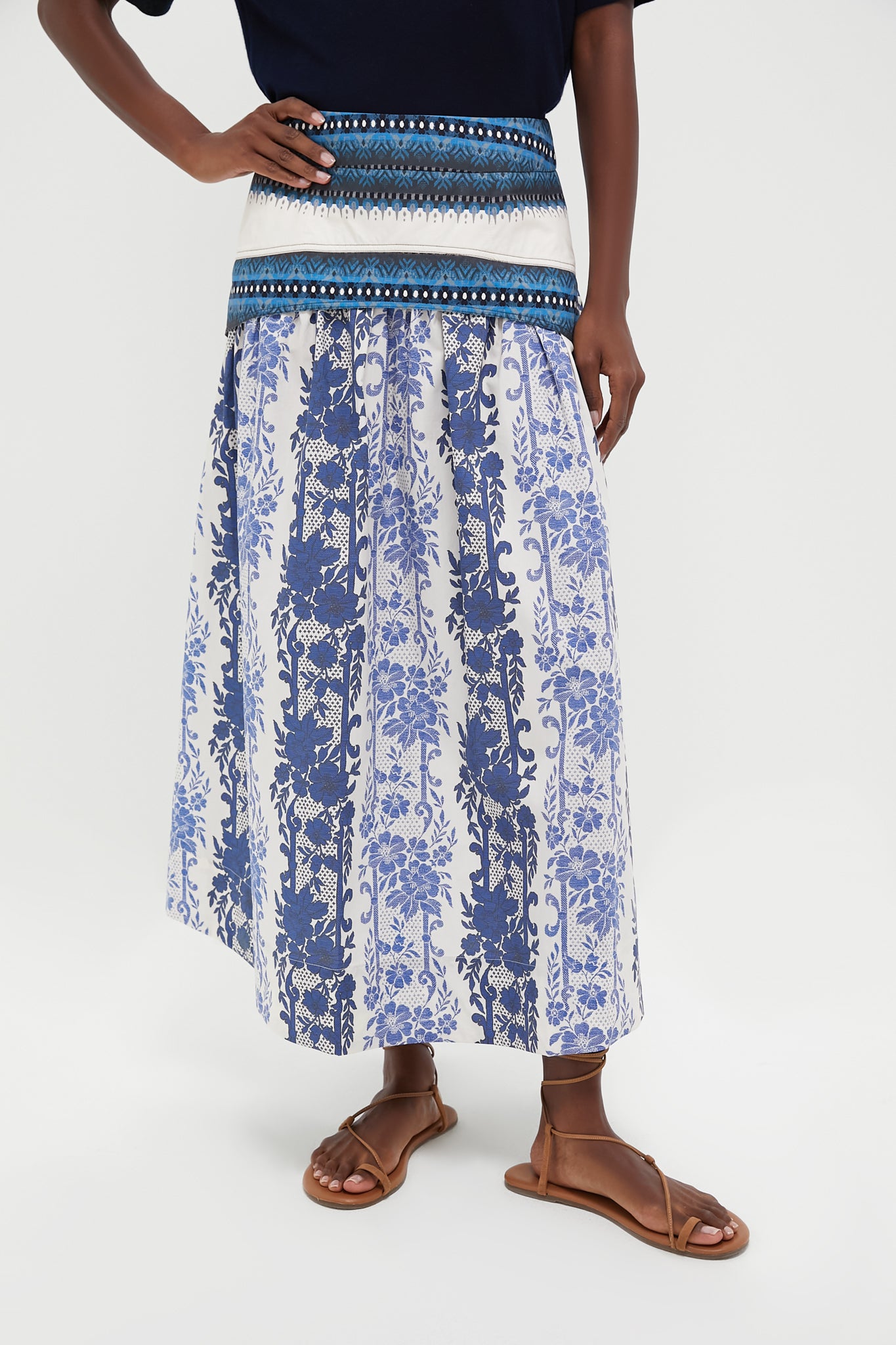Bondi Blues Cotton Poplin Jolie Skirt-Charming Tale Store