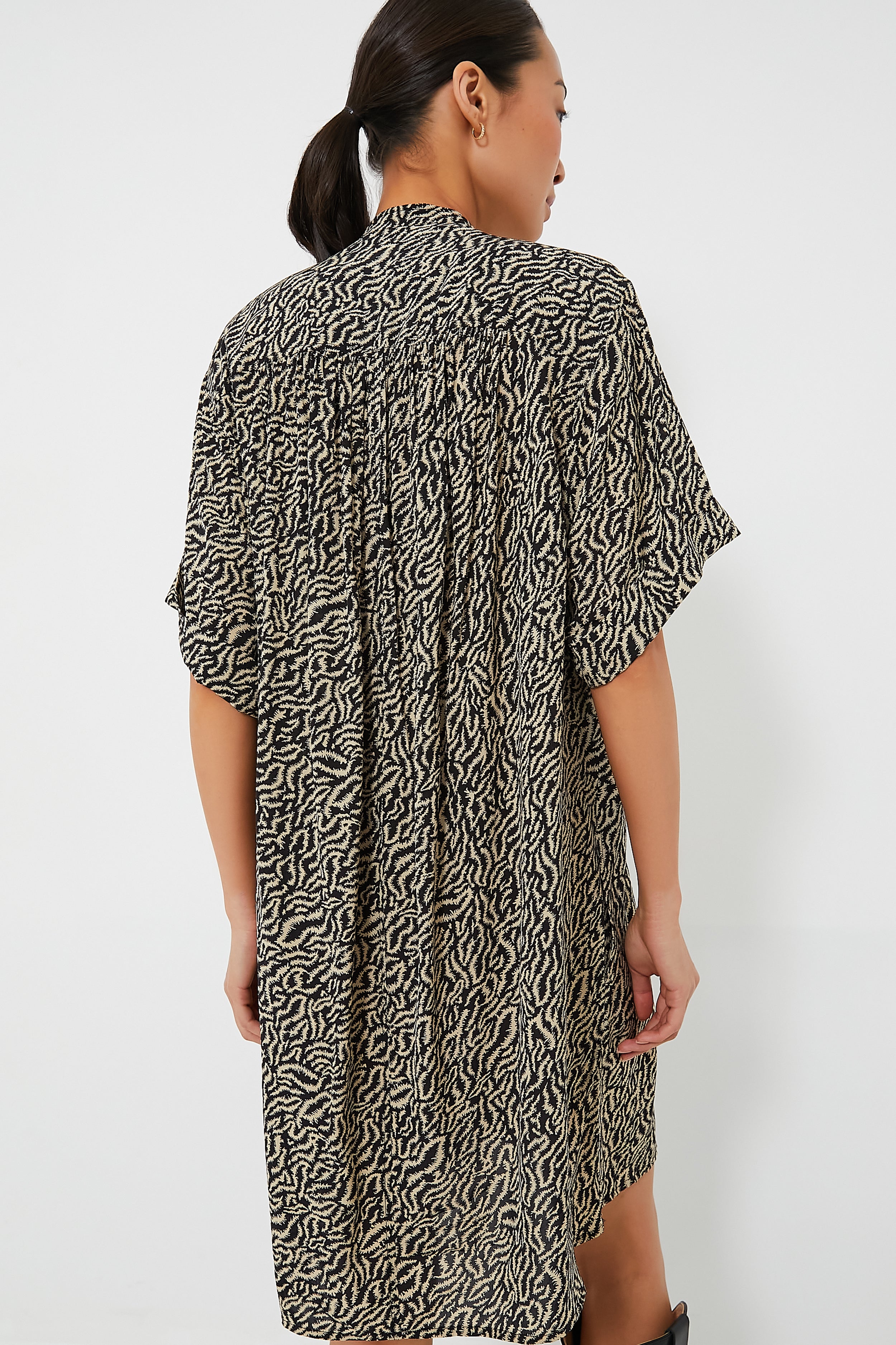 Ecru Black Vallea Dress-Charming Tale Store