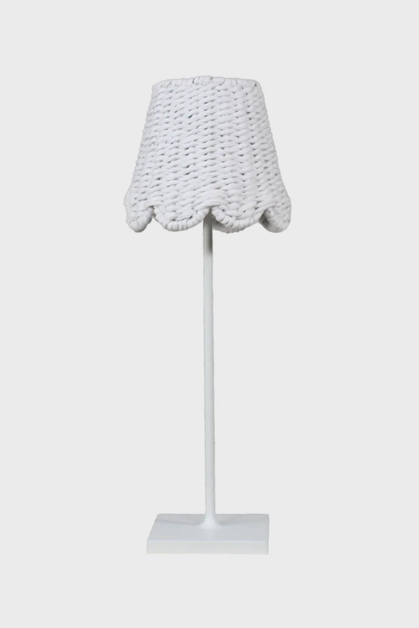 Scalloped Twisted White Paper Zafferano Lampshade-Charming Tale Store