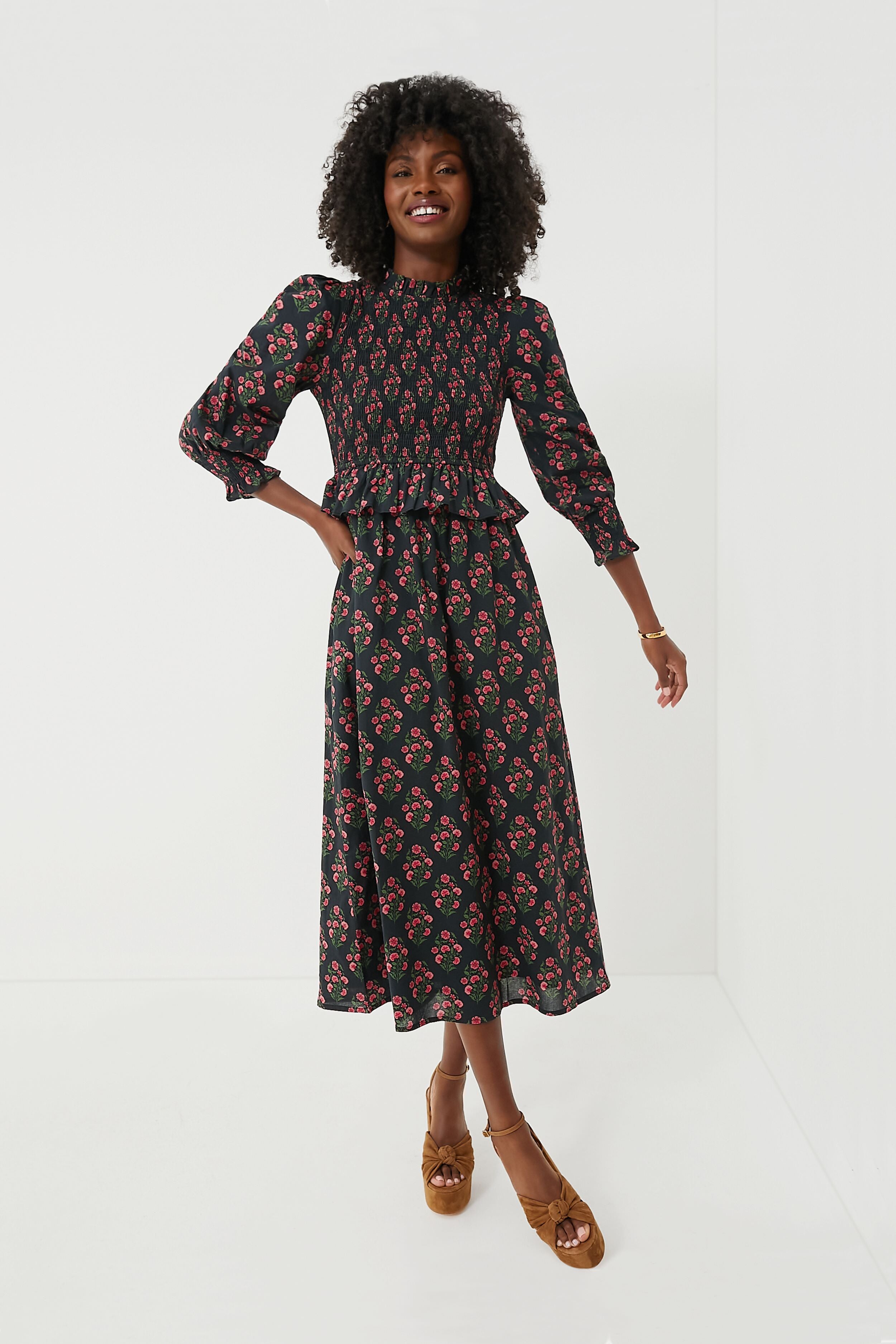 Geranium Buta Florence Dress-Charming Tale Store
