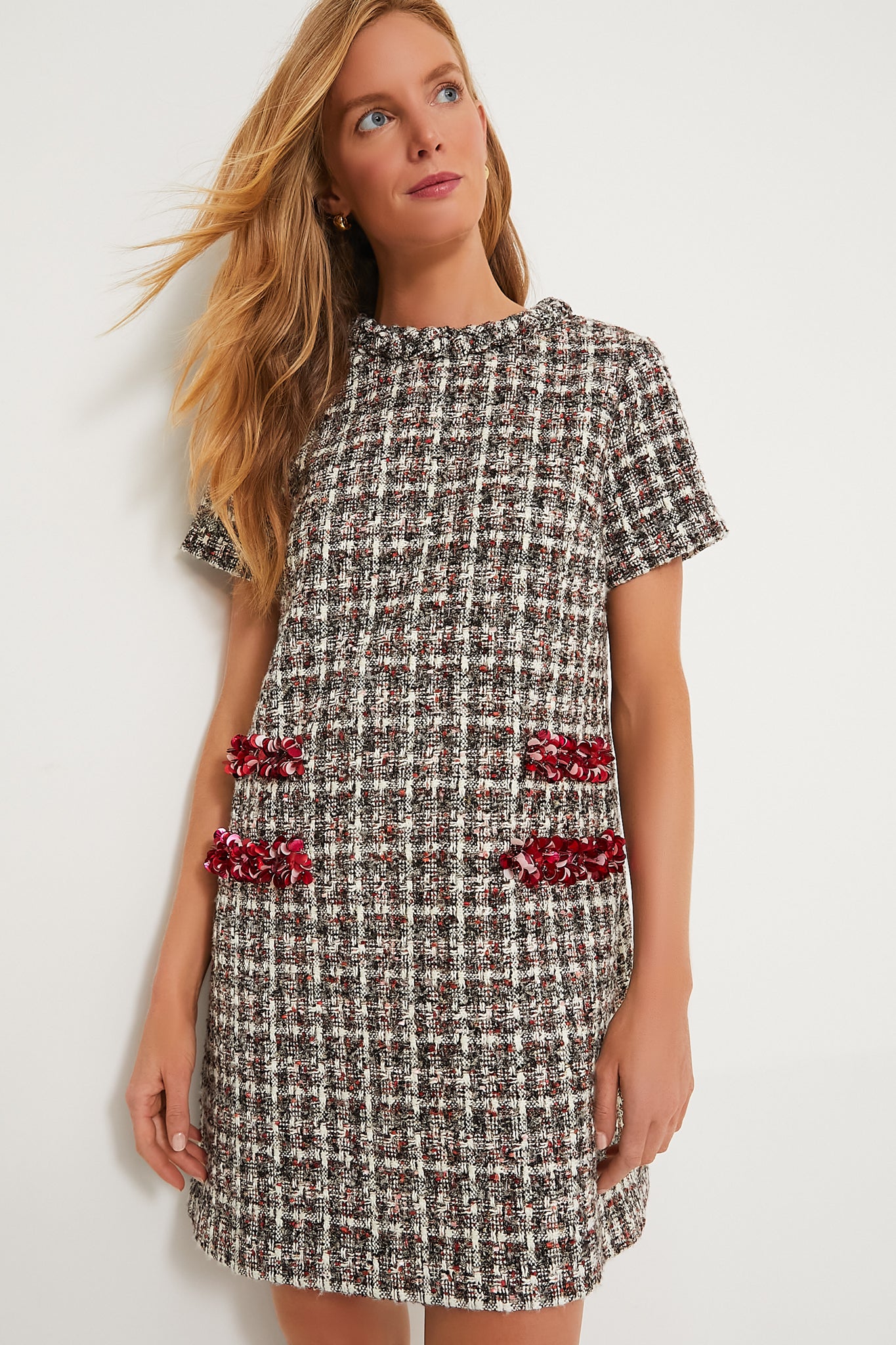 Winterberry Sequin Tweed Jackie Dress-Charming Tale Store