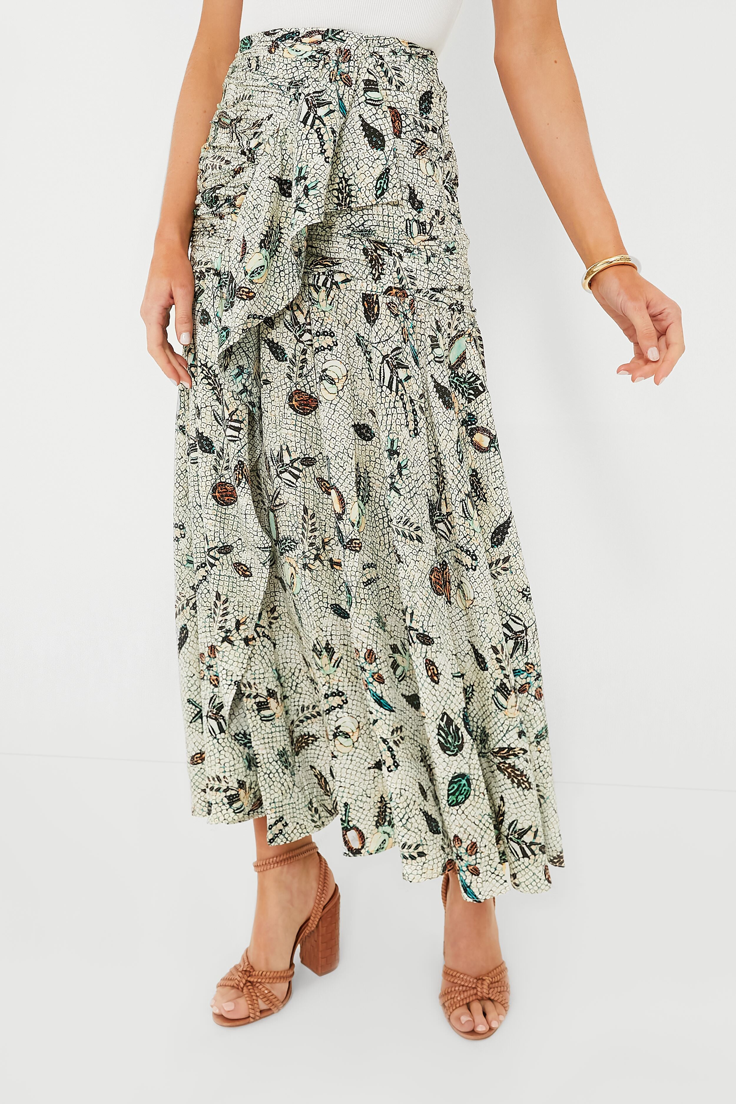 Botanical Mist Georgina Skirt-Charming Tale Store