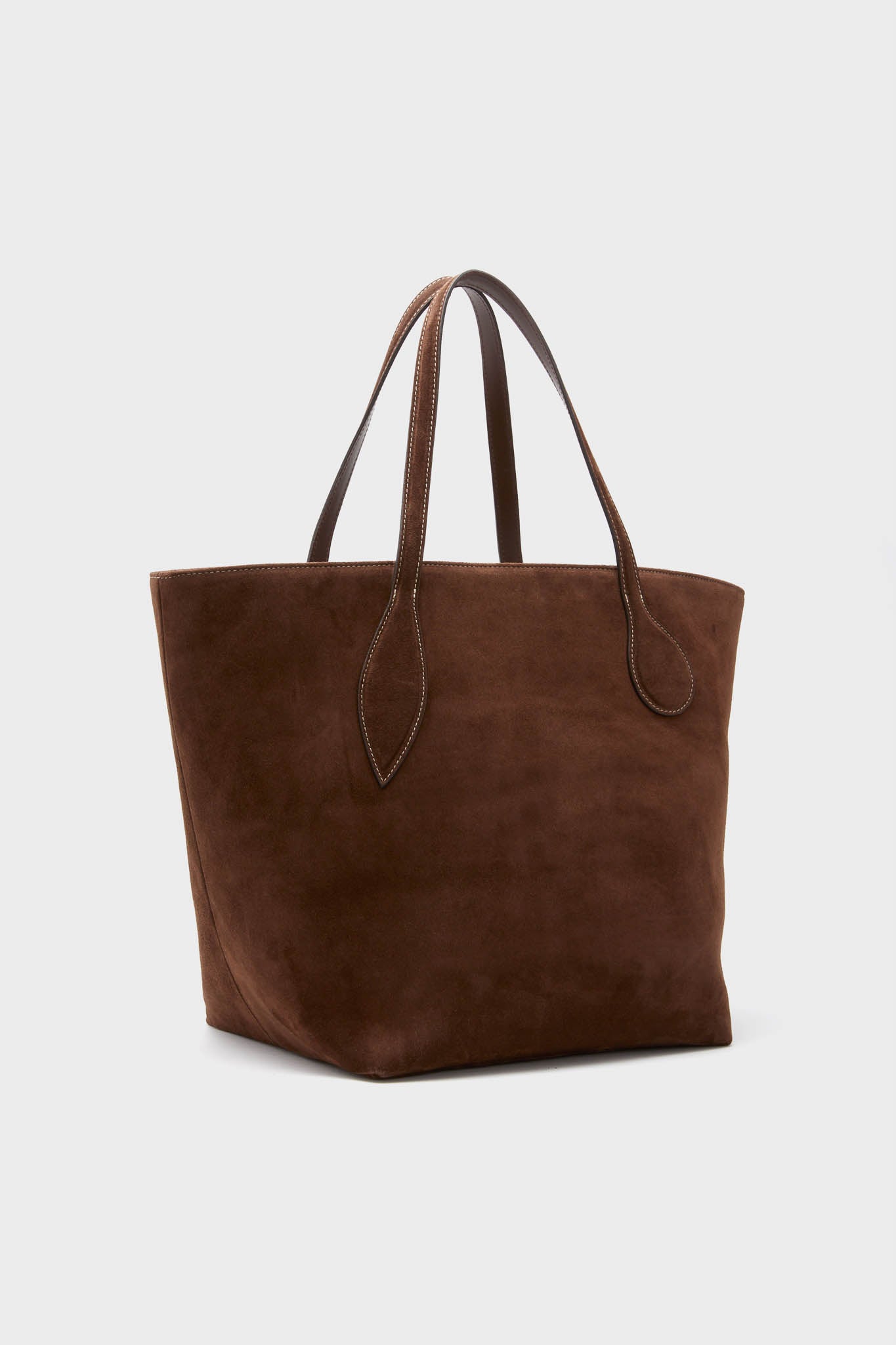 Dark Brown Suede Large Sprout Tote-Charming Tale Store