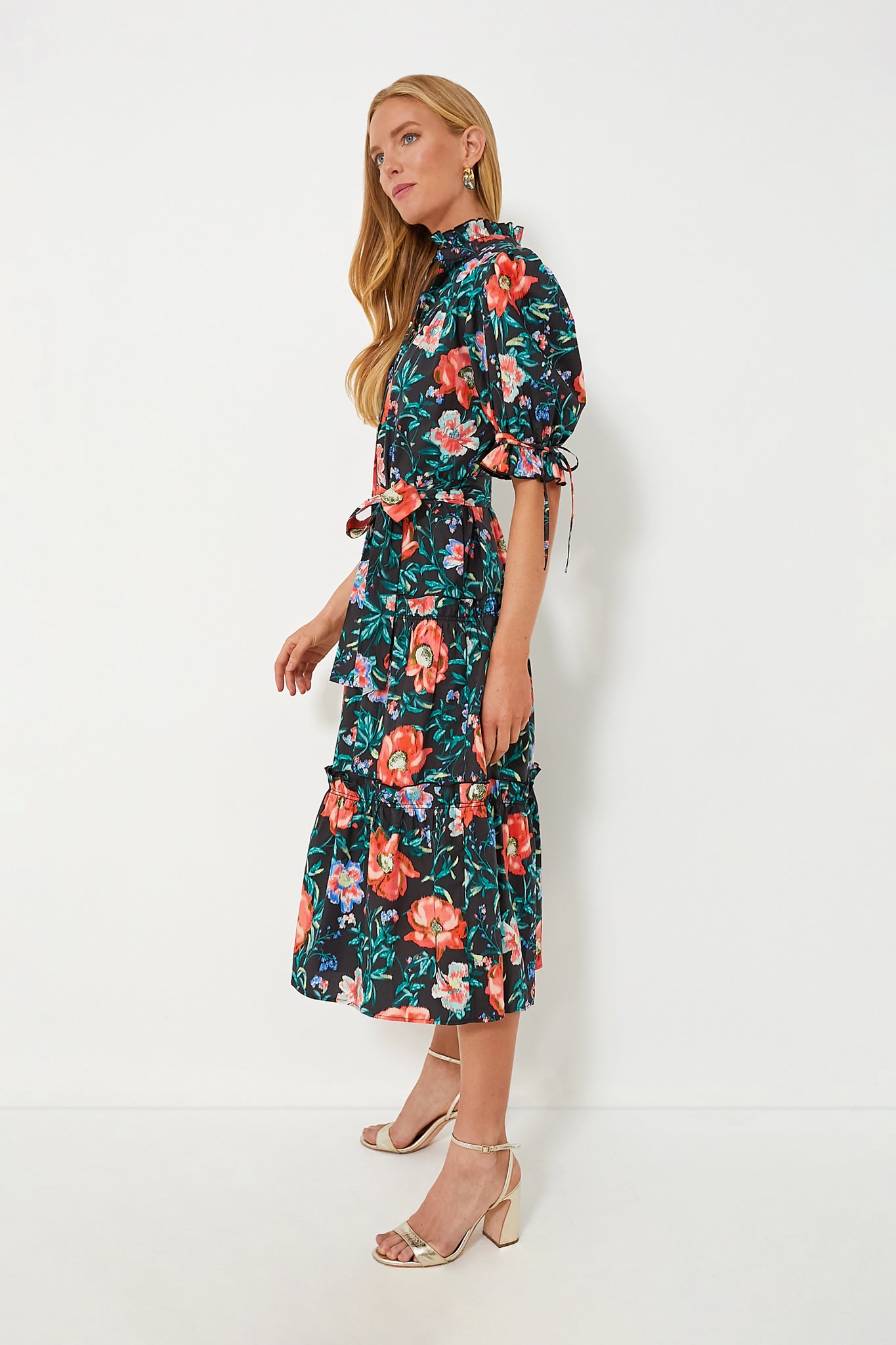 Holiday Floral Holloway Dress-Charming Tale Store