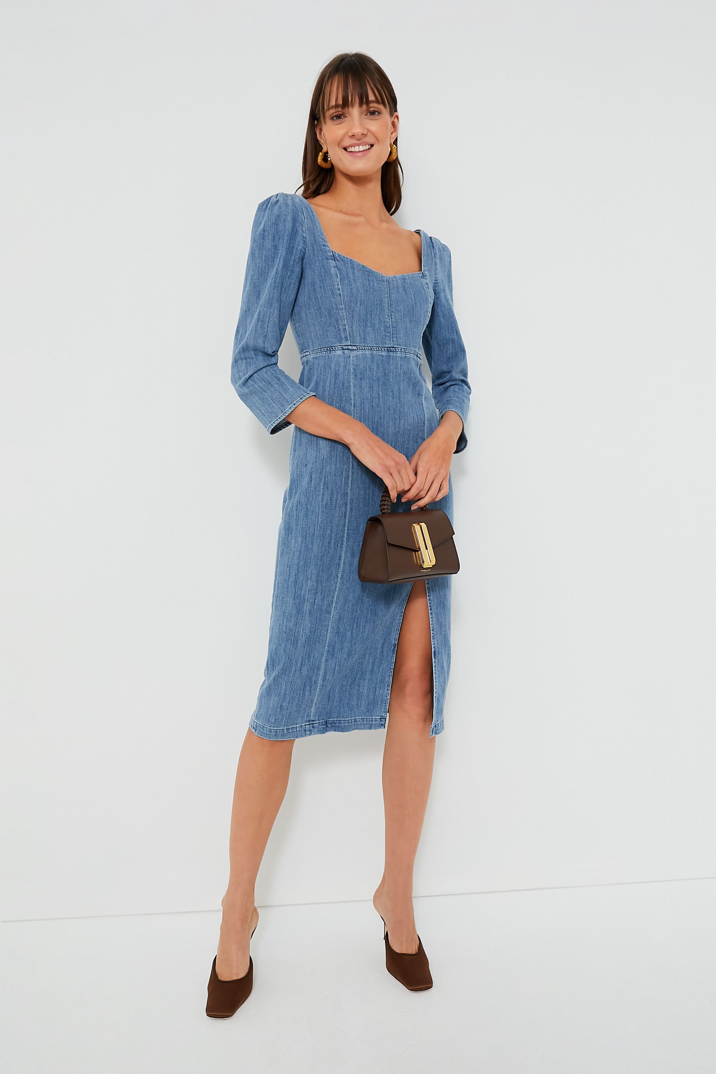 Dusty Blue Tallulah Dress-Charming Tale Store