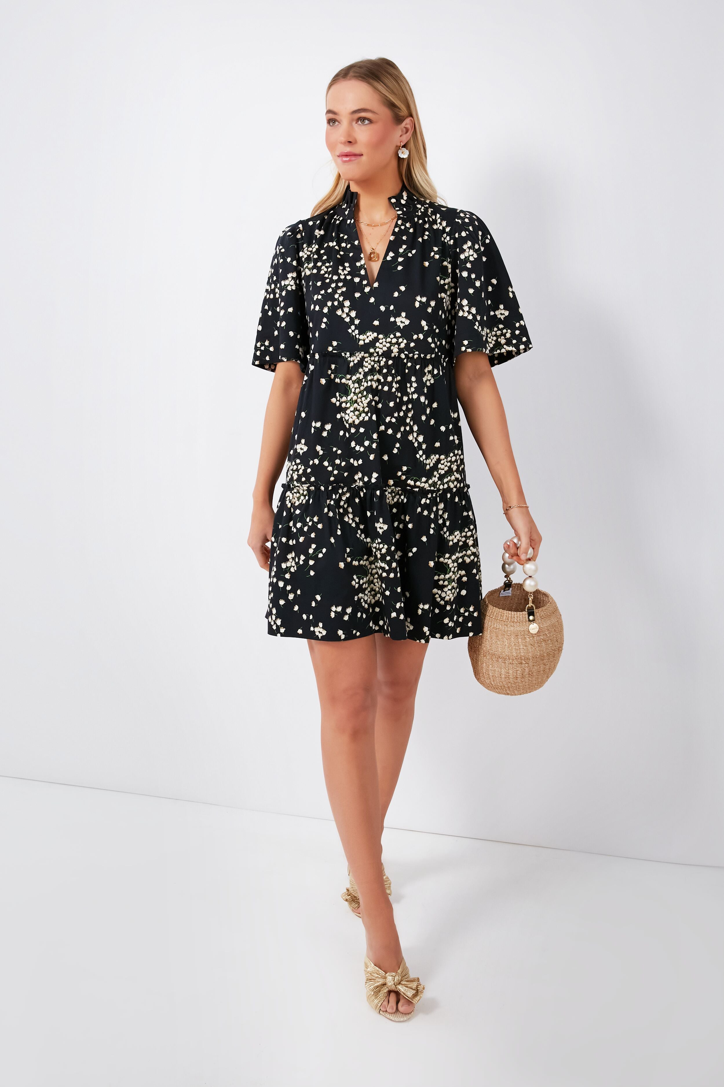 Gold Emilia Pleated Knot Mules-Charming Tale Store