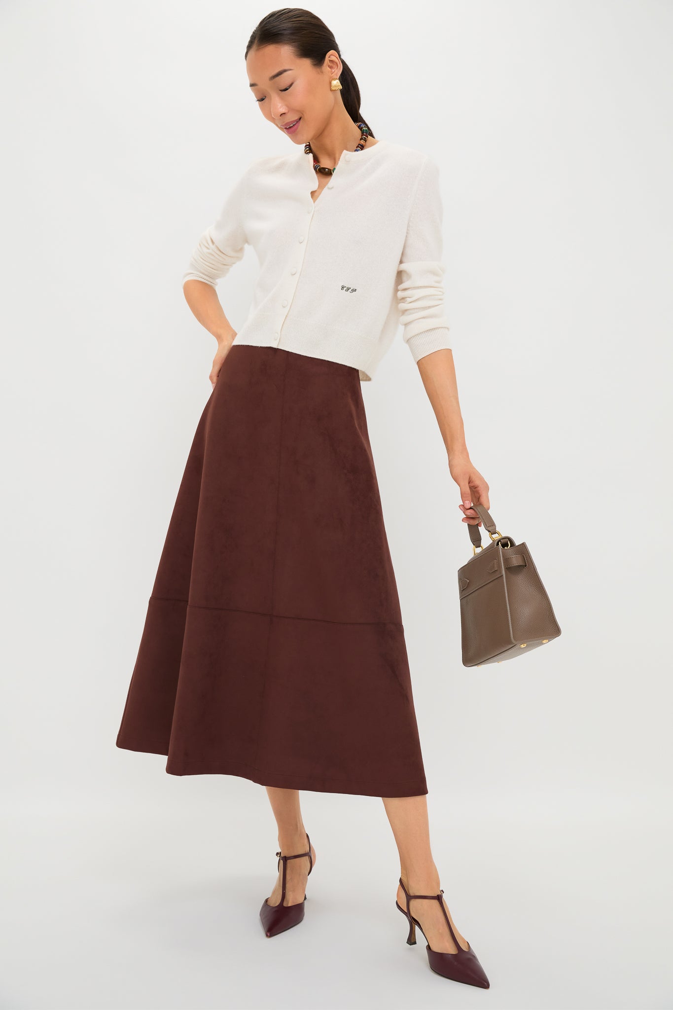 Ganache Vegan Suede Veronica Skirt-Charming Tale Store