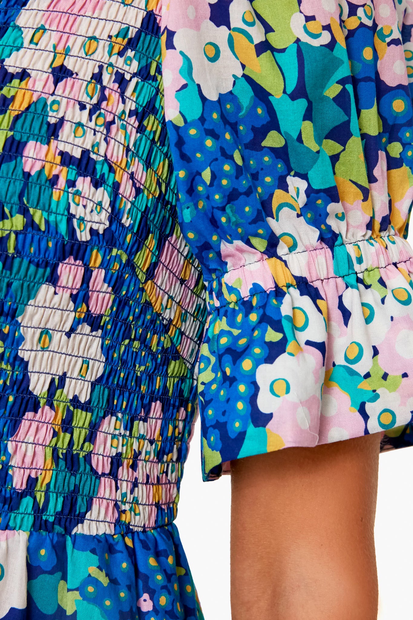 Floral V Neck Sussex Dress-Charming Tale Store