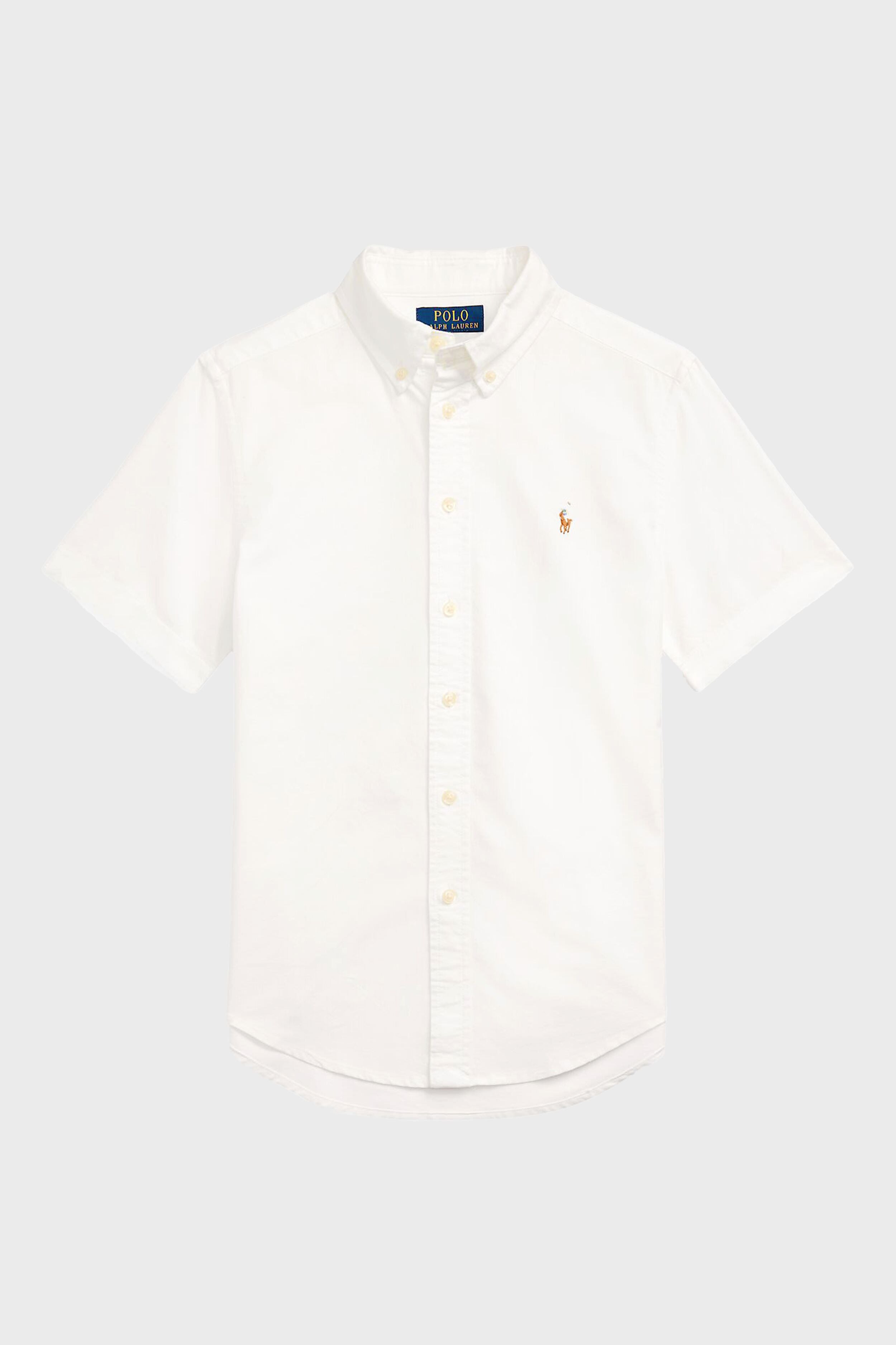 Cotton Oxford Short-Sleeve Shirt-Charming Tale Store