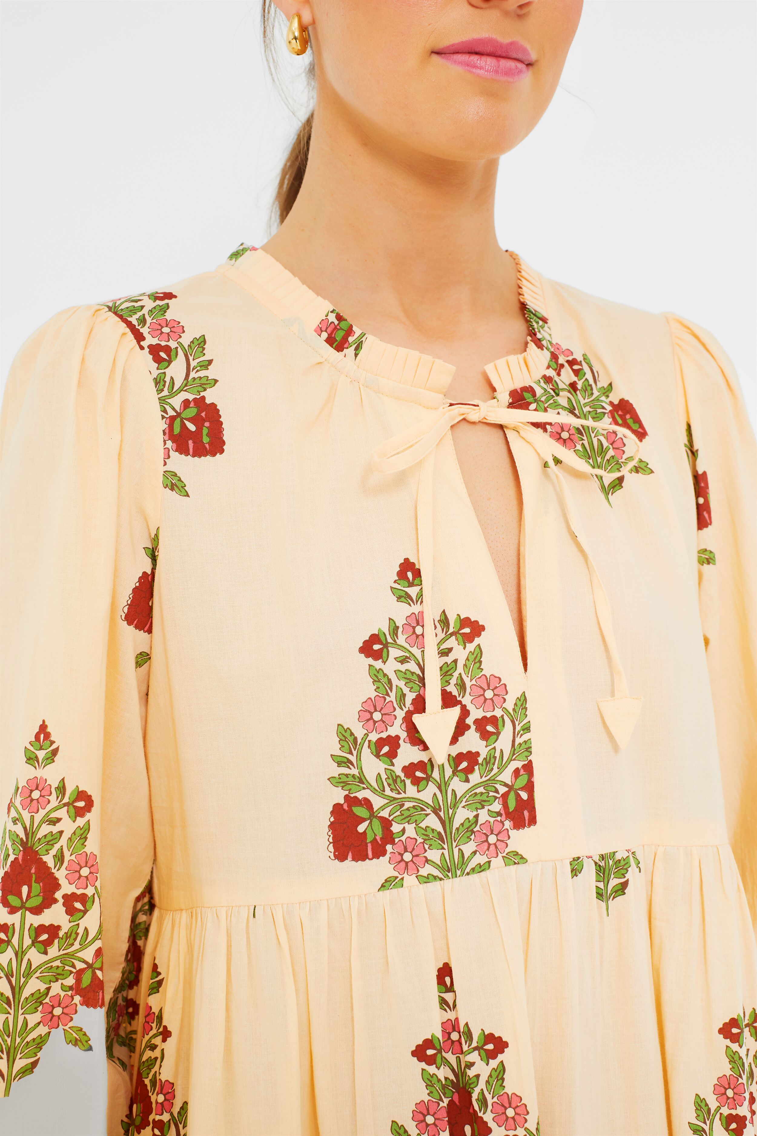 Blush Chandelier Long Sleeve Salty Paloma Caftan-Charming Tale Store