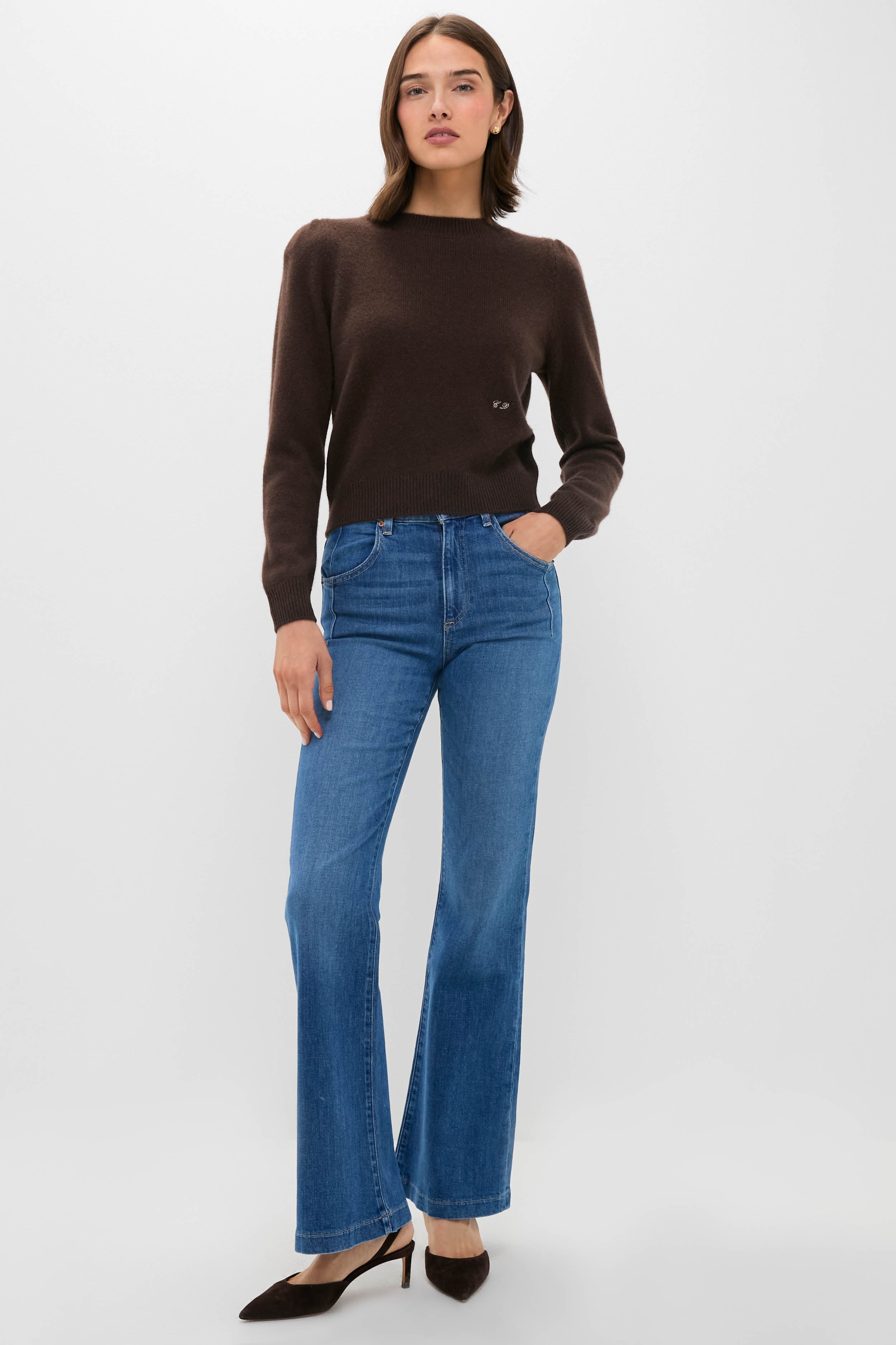 Bohemian Blue High Rise Farrah Flare-Charming Tale Store