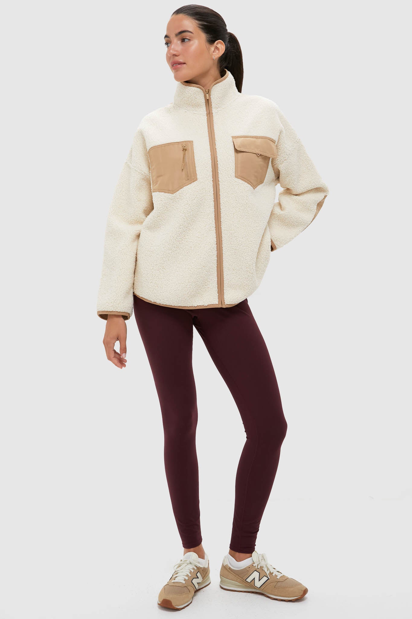 Buttercream Fleece Lawrence Full Length Zip Up-Charming Tale Store