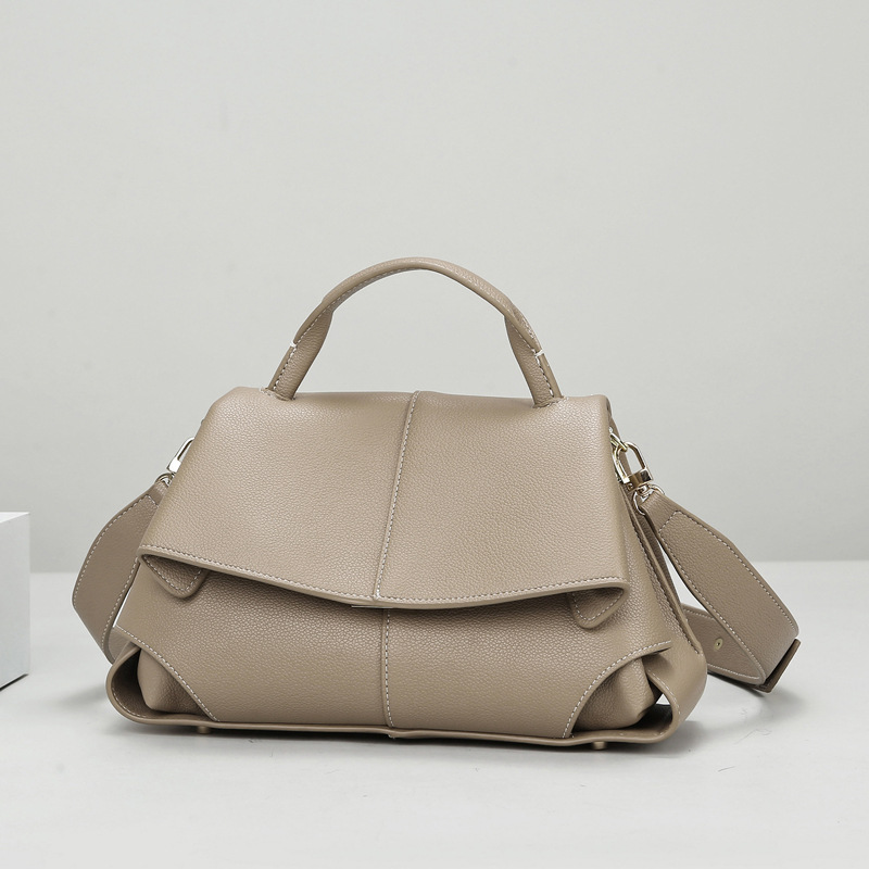  New Niche Women'S Bags, Fashionable, High-End, Versatile Crossbody Bags, Soft Leather Casual Shoulder Bags, Women'S Bags-pliege