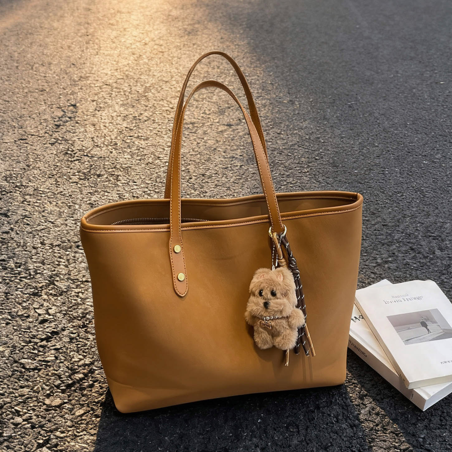 Tote Bag Large Capacity Women'S Bag New Retro Fashion Commuter Large Bag High Appearance Niche Design Women'S Shoulder Bag-pliege