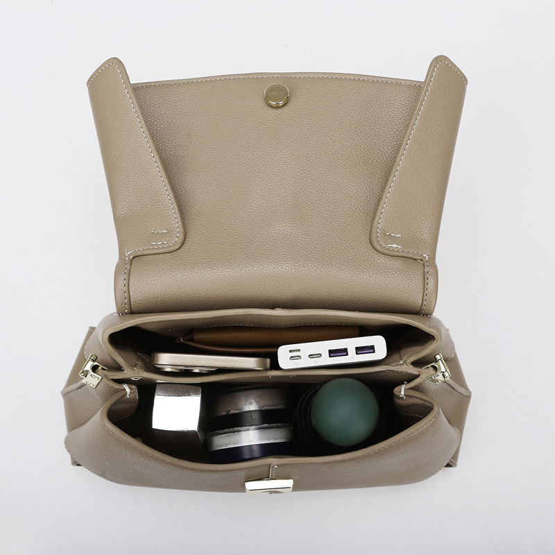  New Niche Women'S Bags, Fashionable, High-End, Versatile Crossbody Bags, Soft Leather Casual Shoulder Bags, Women'S Bags-pliege