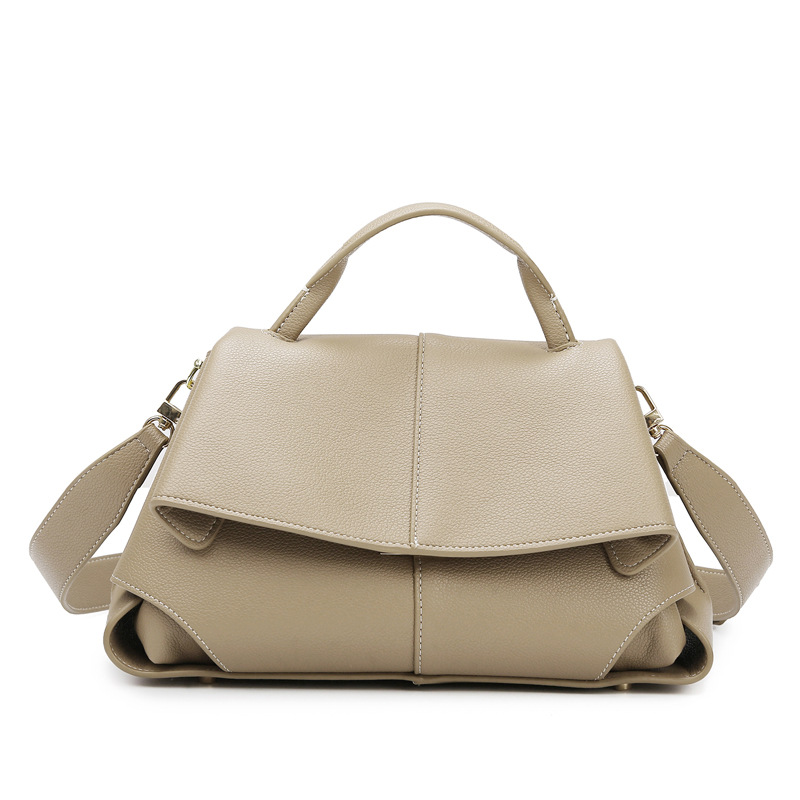  New Niche Women'S Bags, Fashionable, High-End, Versatile Crossbody Bags, Soft Leather Casual Shoulder Bags, Women'S Bags-pliege