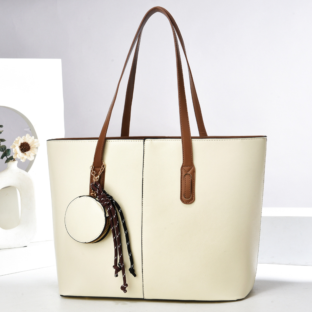 Smooth PU Leather Satchel — Perfect for Daily Wear