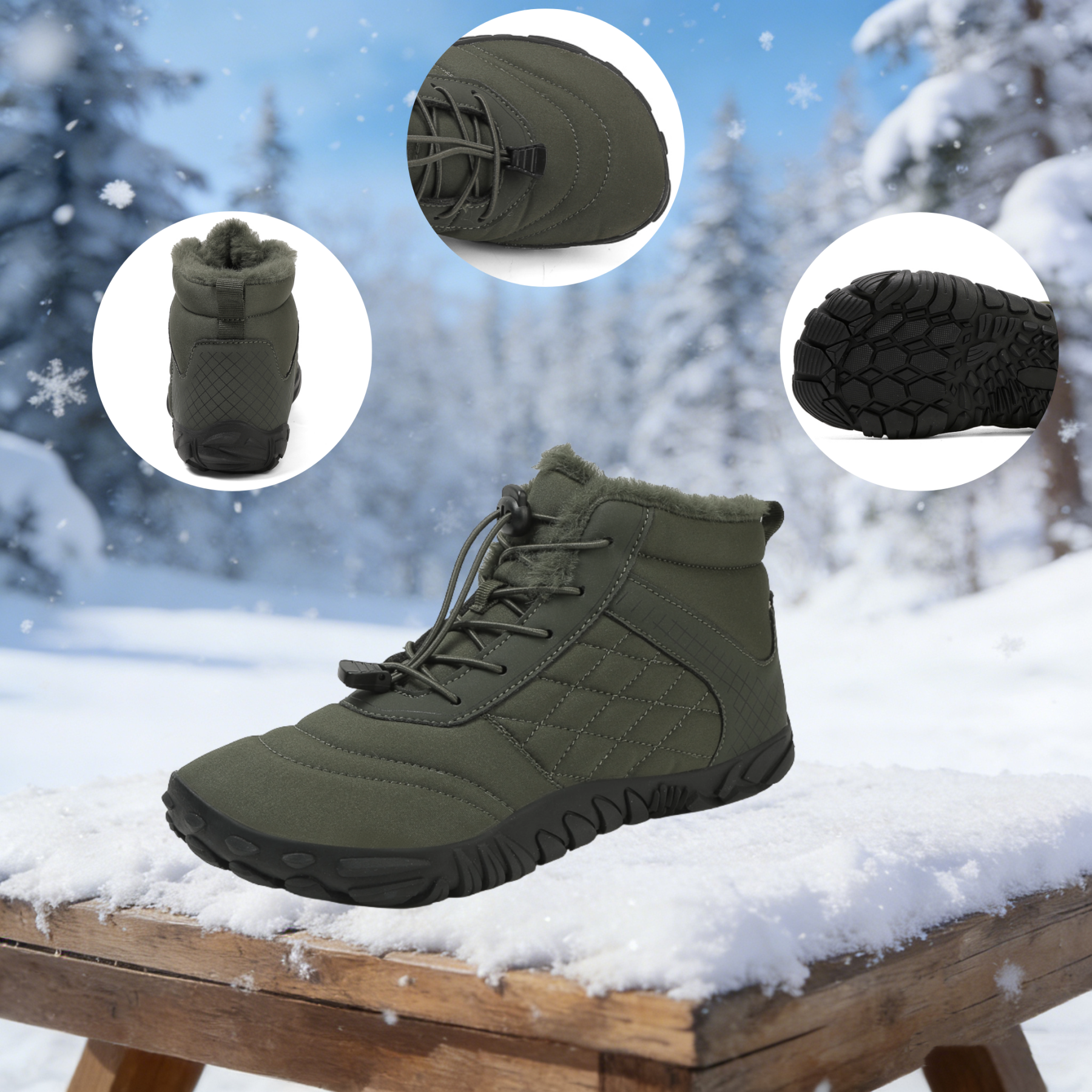 【⏰50% zniżki dzisiaj - nie przegap】Ergonomiczne, ciepłe buty zimowe – ✅️Korygują postawę podczas chodzenia – Wodoodporne i antypoślizgowe 👞
