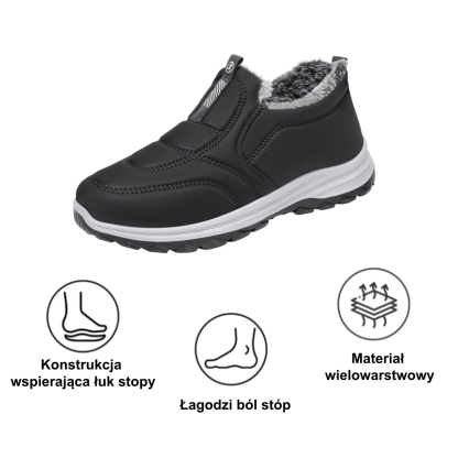 ⚡Ograniczona zniżka 50% —— Ergonomiczne buty ortopedyczne z futrzaną wyściółką, łagodzą ból stóp, pleców i stawów, unisex