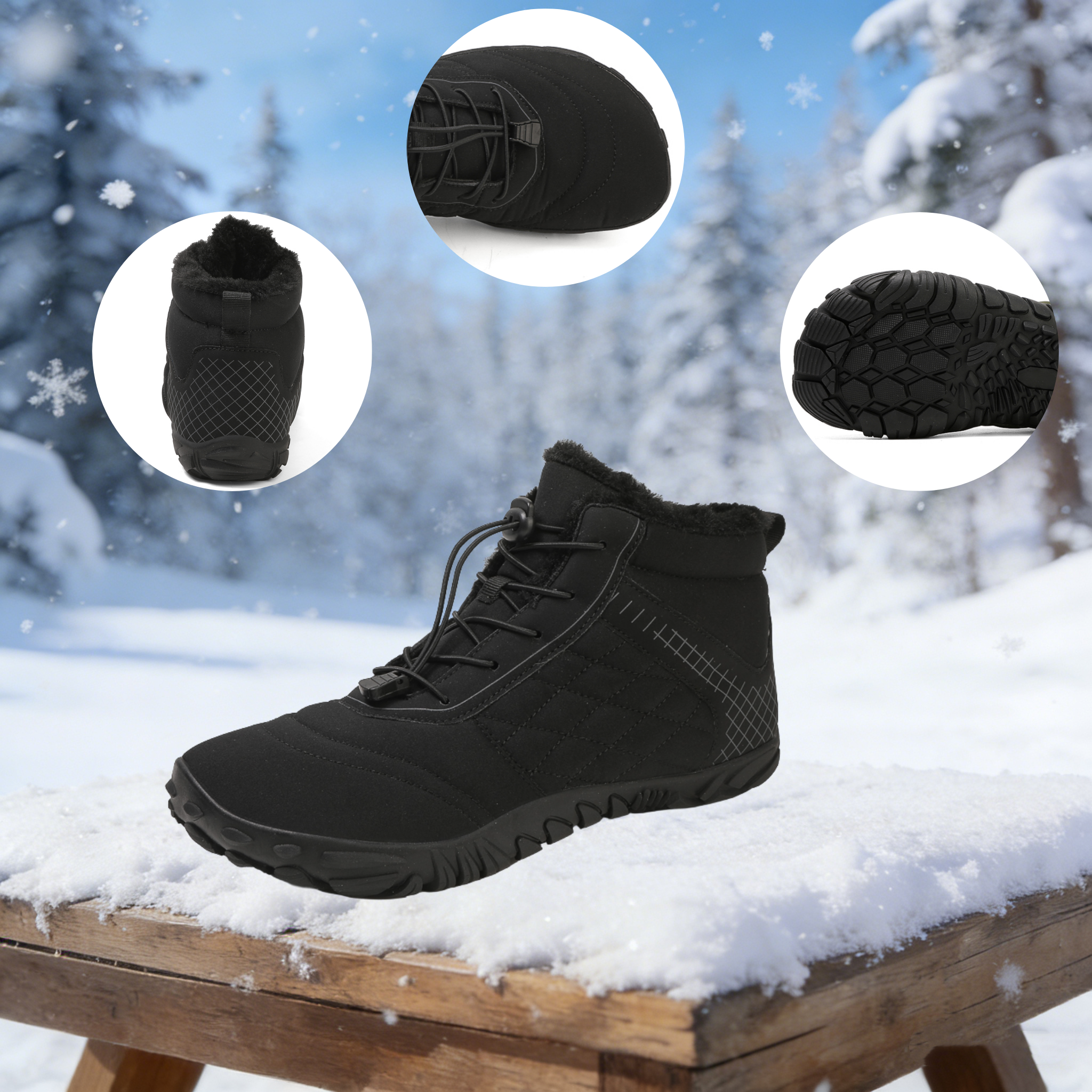 【⏰50% zniżki dzisiaj - nie przegap】Ergonomiczne, ciepłe buty zimowe – ✅️Korygują postawę podczas chodzenia – Wodoodporne i antypoślizgowe 👞