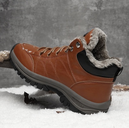 Ciepłe skórzane buty zimowe