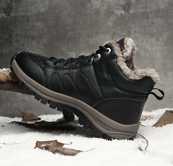 Ciepłe skórzane buty zimowe