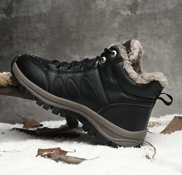 Ciepłe skórzane buty zimowe