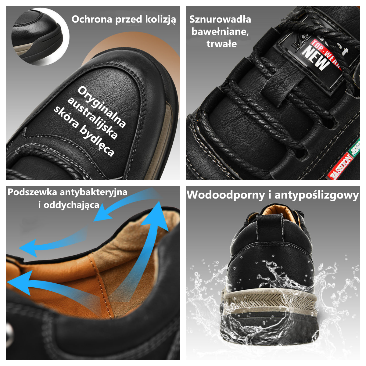 【⏰Oferta ograniczona czasowo: 70% zniżki – nie przegap】Nowe ergonomiczne buty ortopedyczne – ✅️ Korygują postawę podczas chodzenia – Ulepszone, wodoodporne i antypoślizgowe 👞 Wykonane z prawdziwej australijskiej skóry bydlęcej