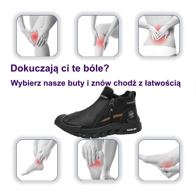 【⏰50% zniżki dzisiaj - nie przegap】Ergonomiczne buty ortopedyczne – ✅️ Korygują postawę podczas chodzenia – Wodoodporne i antypoślizgowe 👞Wyselekcjonowana włoska skóra