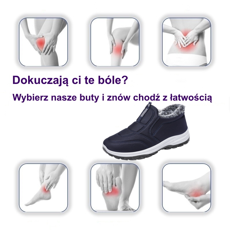 ⚡Ograniczona zniżka 50% —— Ergonomiczne buty ortopedyczne z futrzaną wyściółką, łagodzą ból stóp, pleców i stawów, unisex