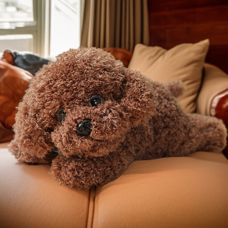 Süßes Plüschhund-Kuscheltier, realistischer Welpen-Stoffpuppe