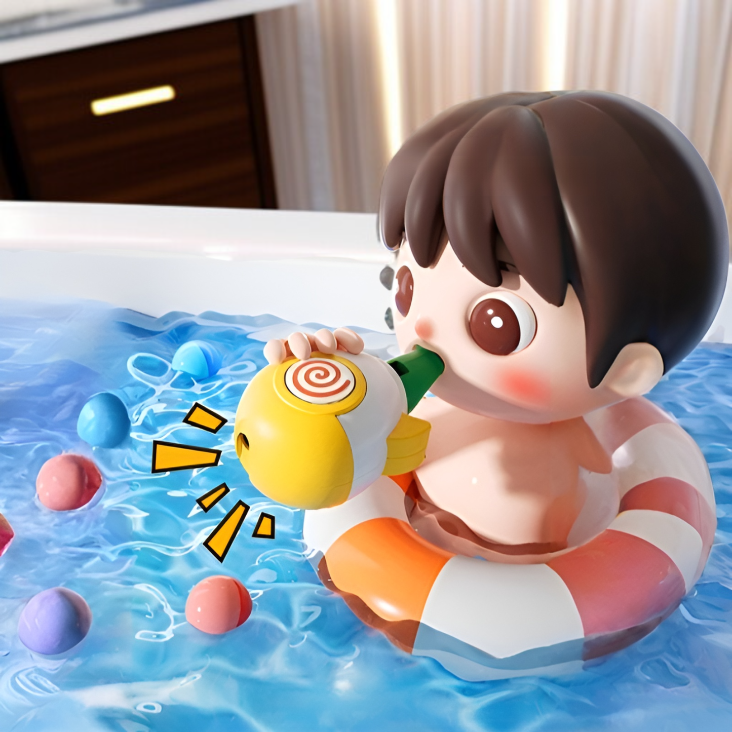 Baby-Wasserspielzeug mit Duschkopf