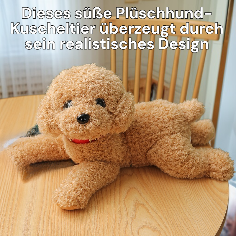Süßes Plüschhund-Kuscheltier, realistischer Welpen-Stoffpuppe