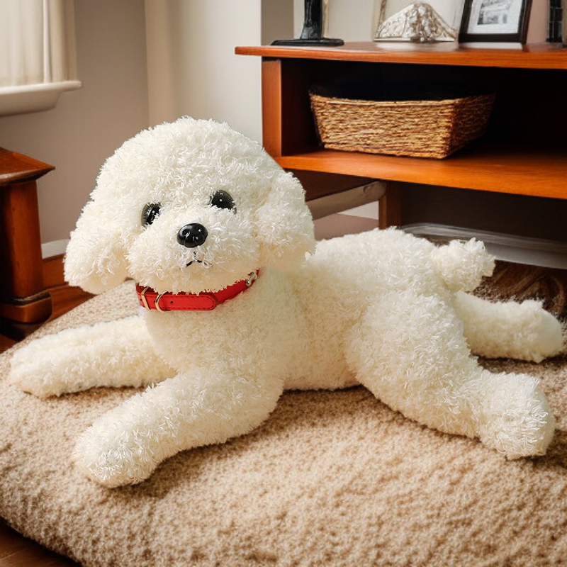 Süßes Plüschhund-Kuscheltier, realistischer Welpen-Stoffpuppe