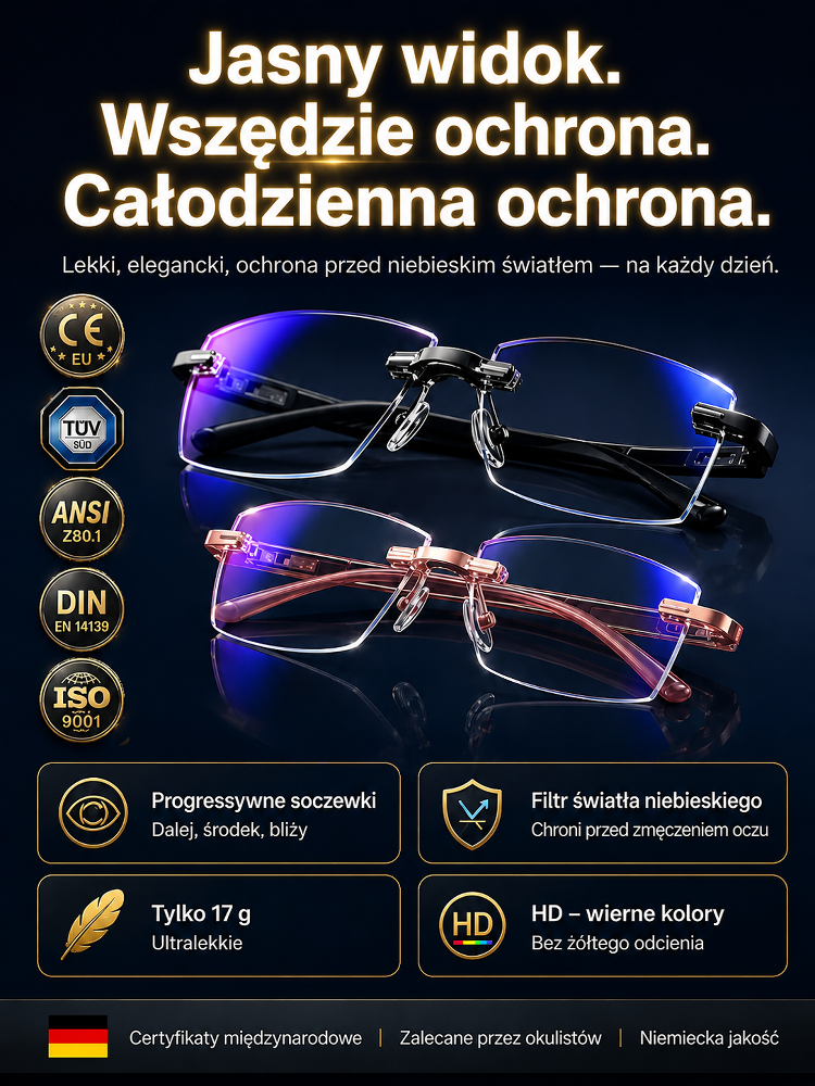 Ultralekkie diamentowe okulary bezoprawkowe do czytania🎁 SZALONA PROMOCJA: Mamy teraz ofertę KUP 1, A DRUGI OTRZYMASZ GRATIS